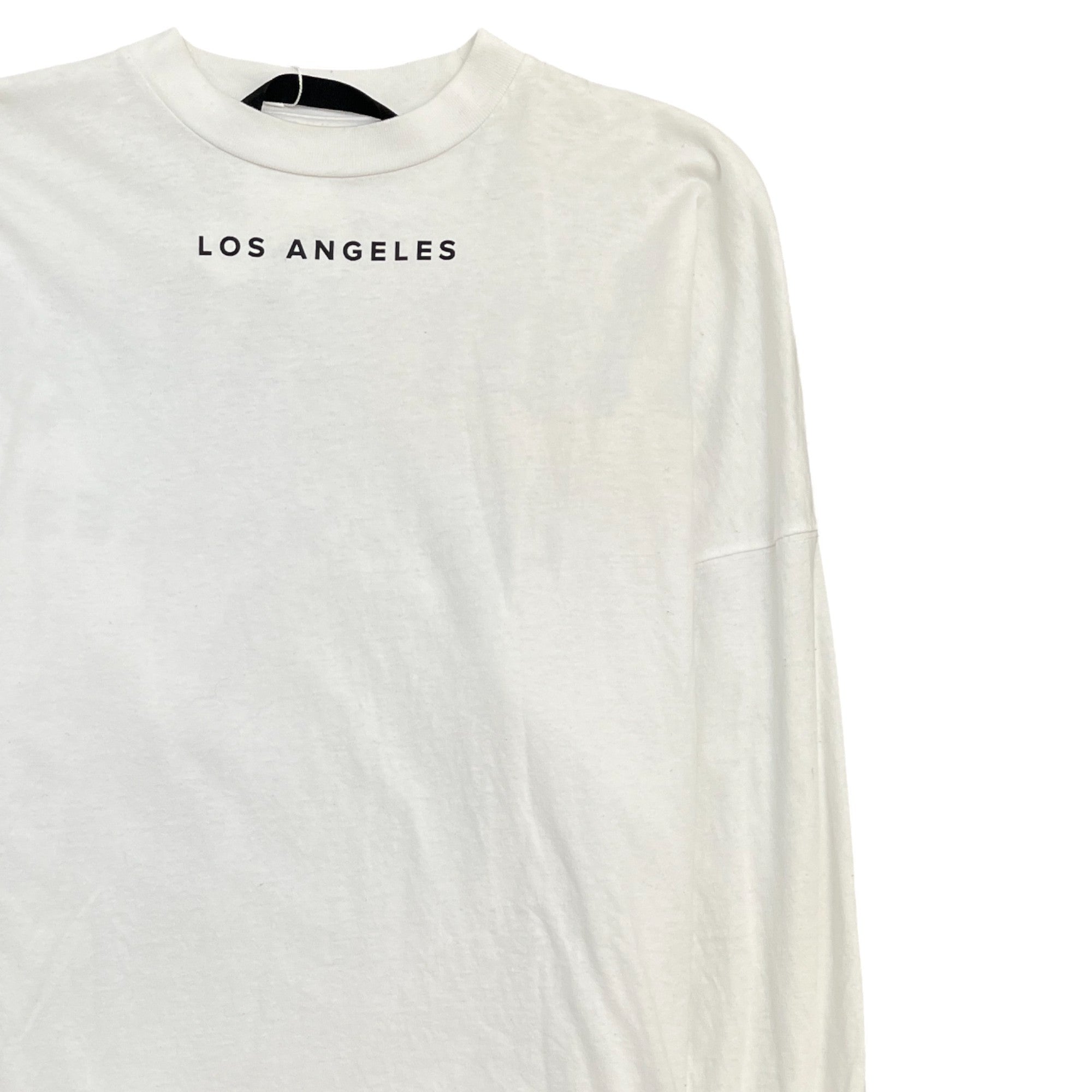 Men's Graffiti Logo Long Sleeve T-Shirt White Size S