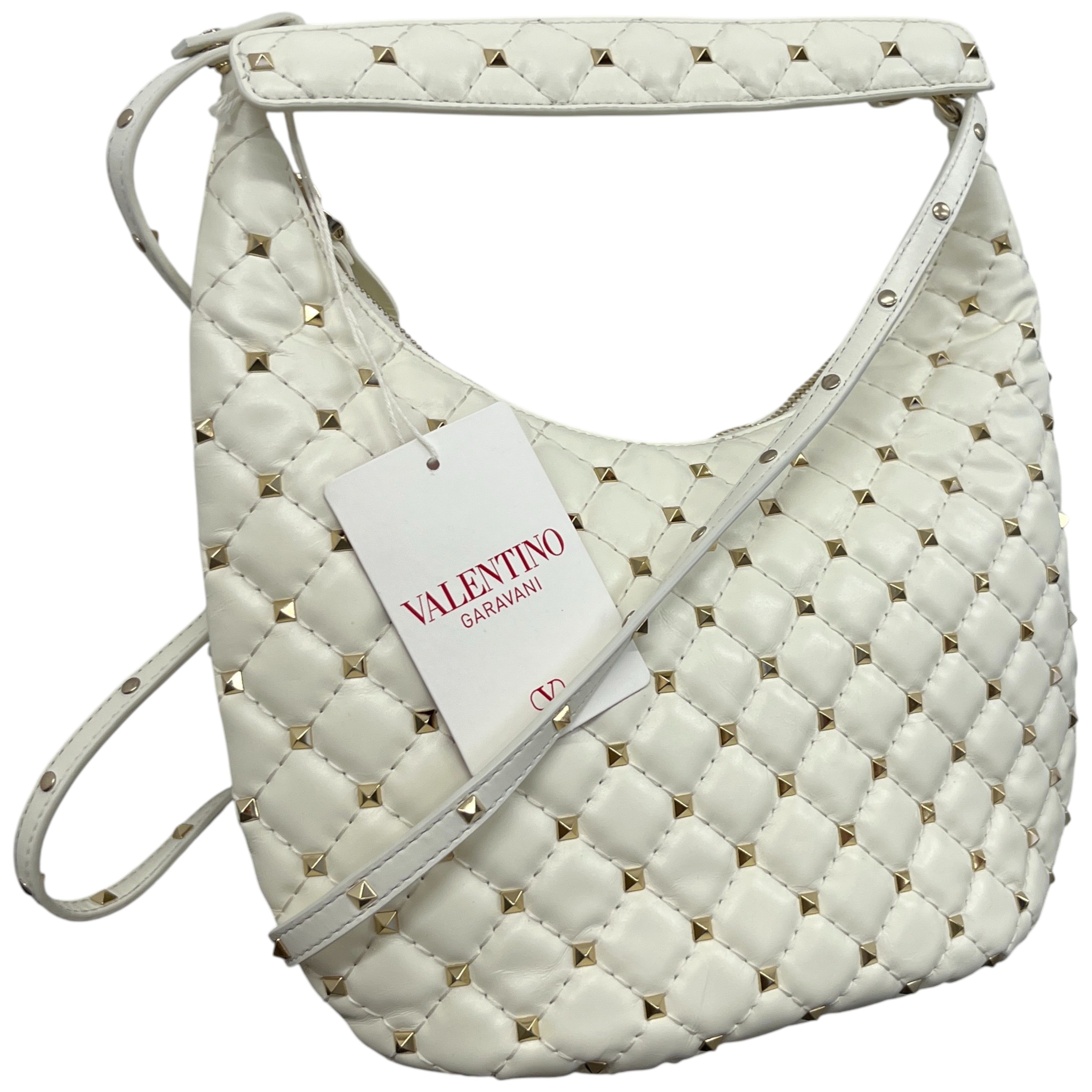 Women's 2010S Rockstud Spike Shoulder Bag White