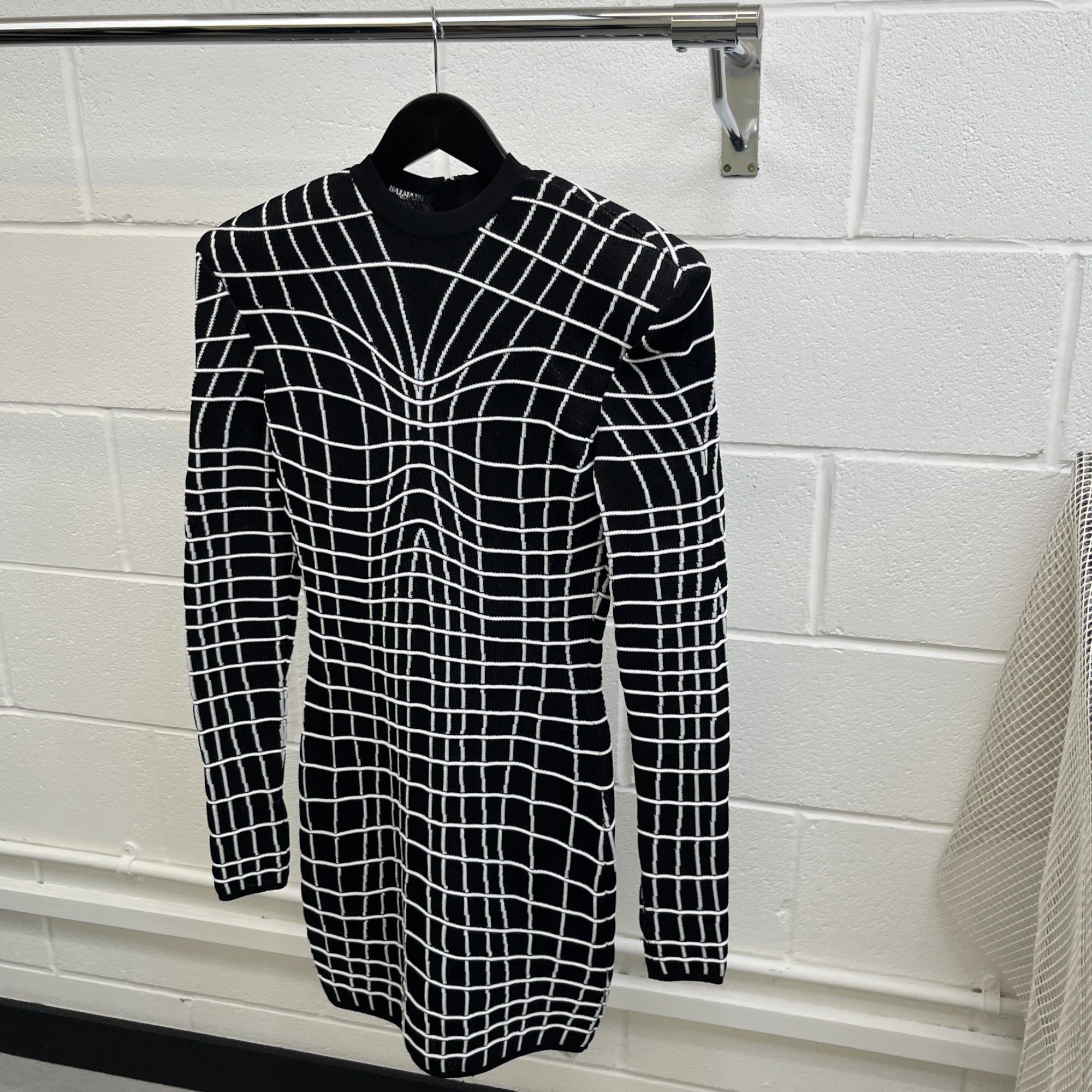 Women's Ponte Knit Mini Dress Long Sleeve T-Shirt Black Size S