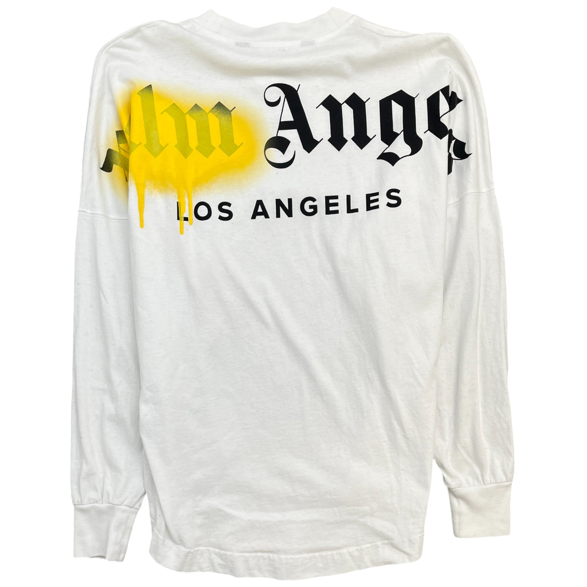 Men's Graffiti Logo Long Sleeve T-Shirt White Size S