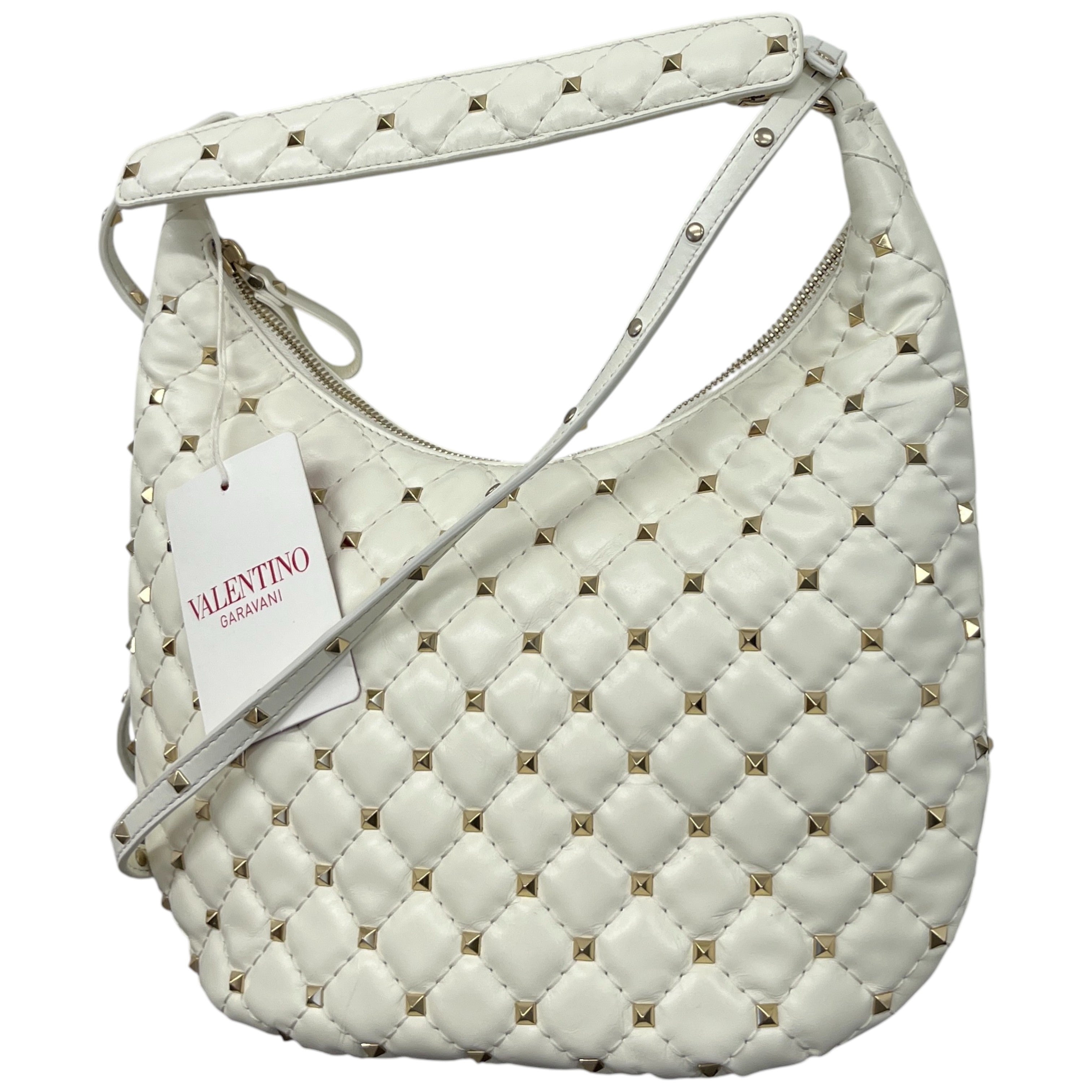 Women's 2010S Rockstud Spike Shoulder Bag White