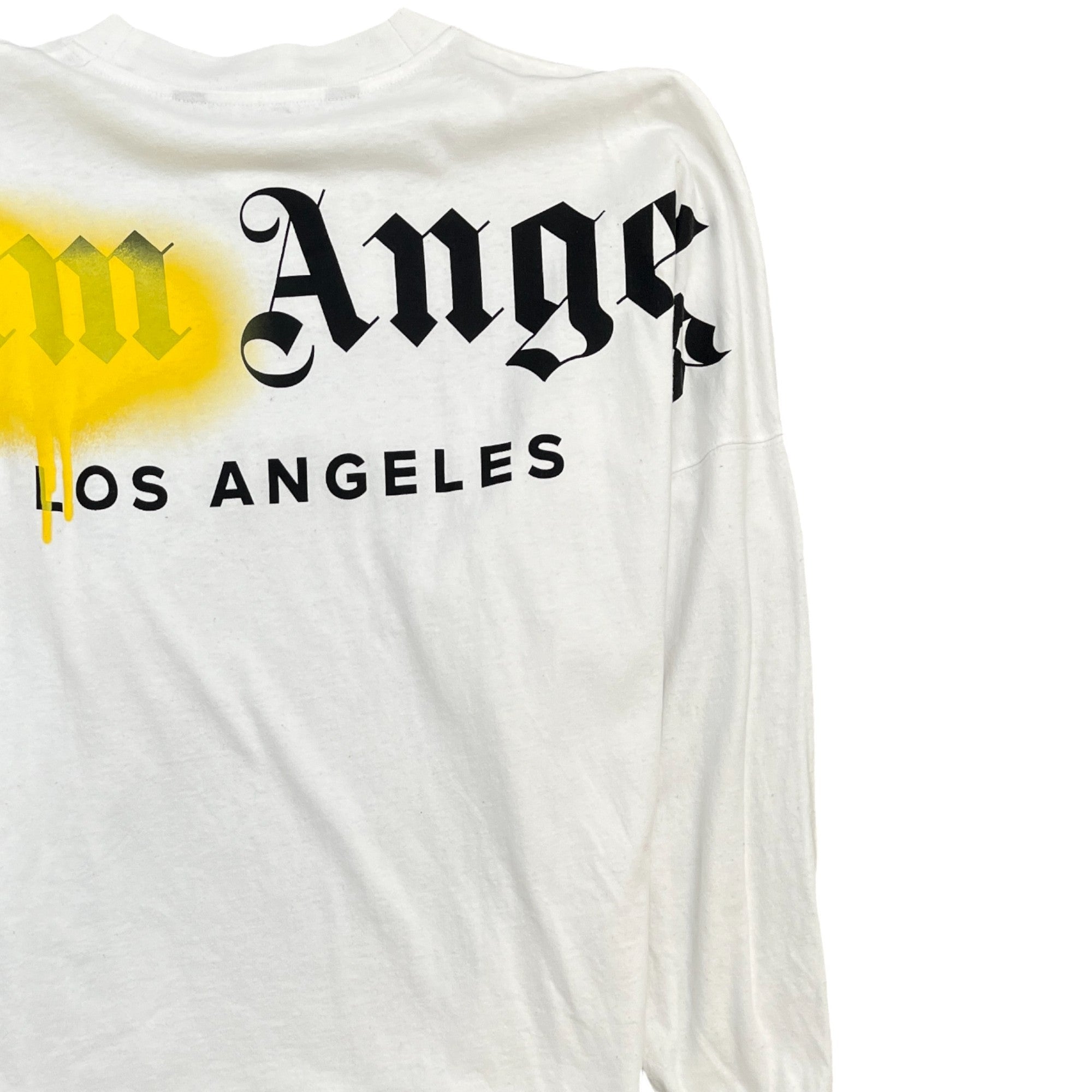 Men's Graffiti Logo Long Sleeve T-Shirt White Size S