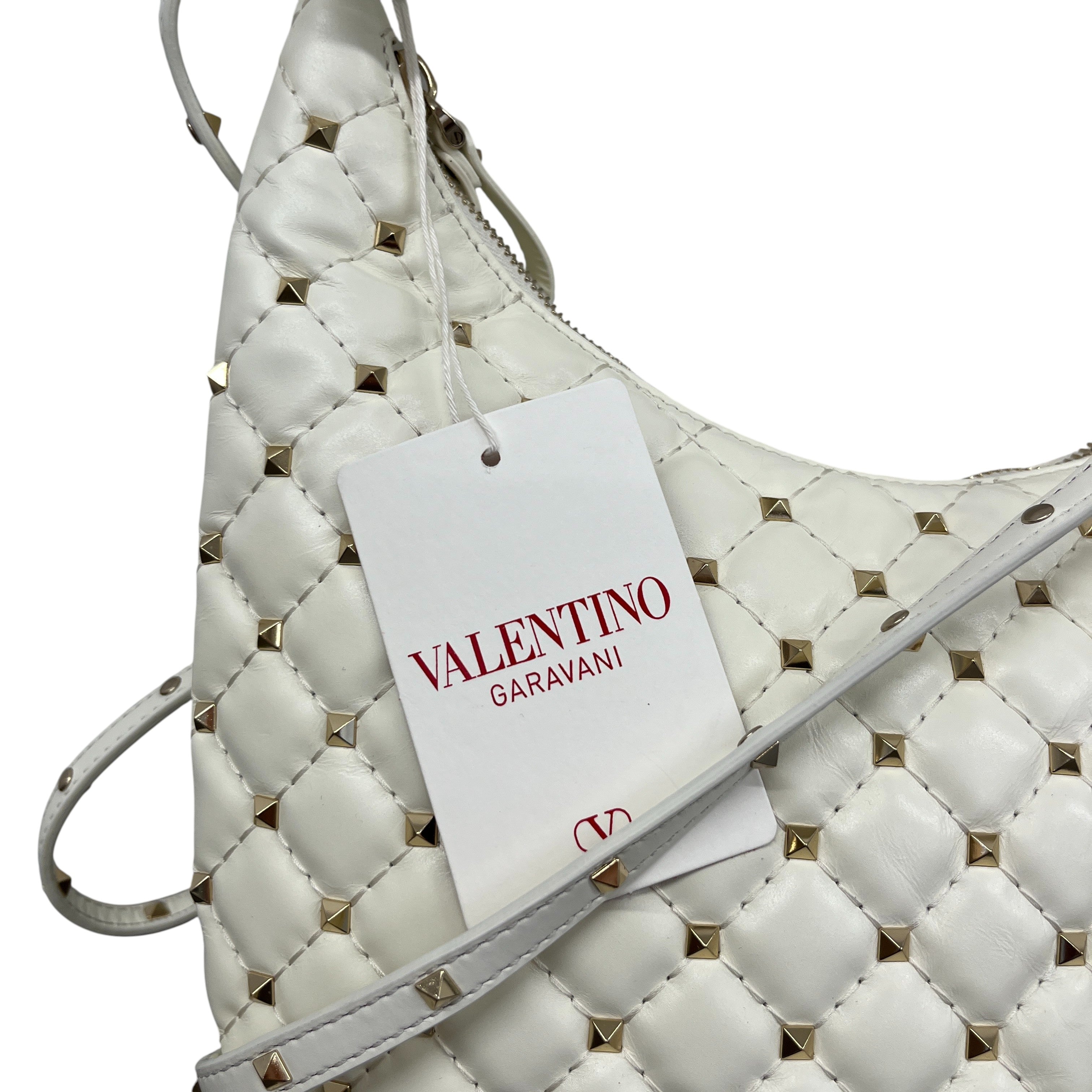 Women's 2010S Rockstud Spike Shoulder Bag White