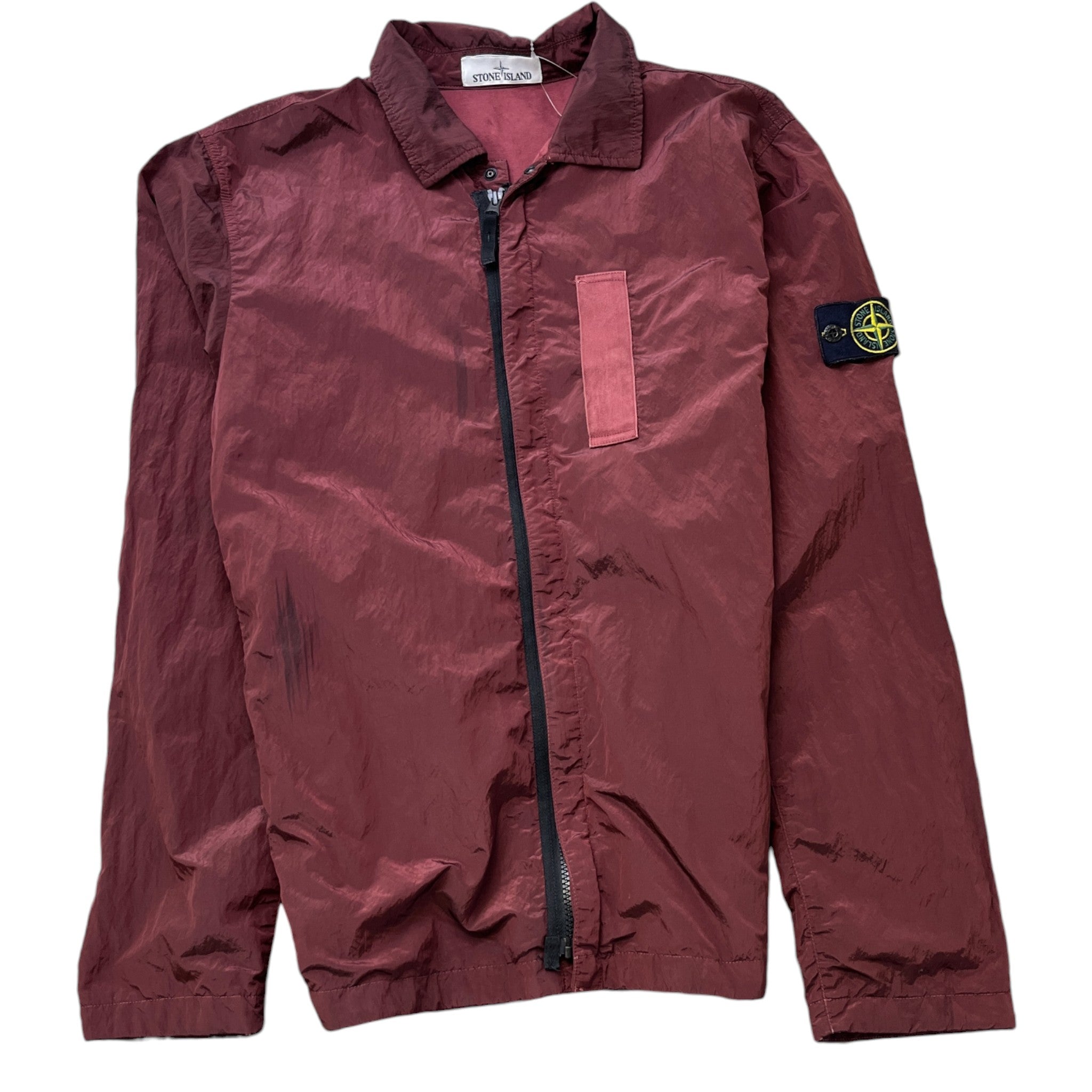 Men's Applique Logo Windbreaker Burgundy Size L