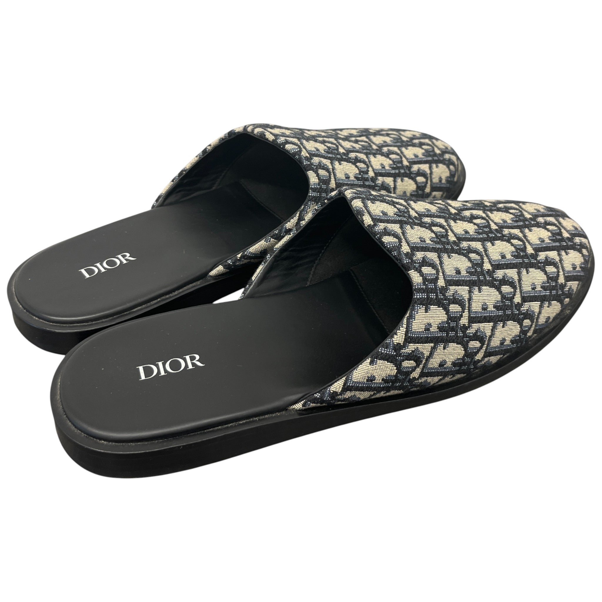 Men's Oblique Mules Black Size EU 44 / UK 10