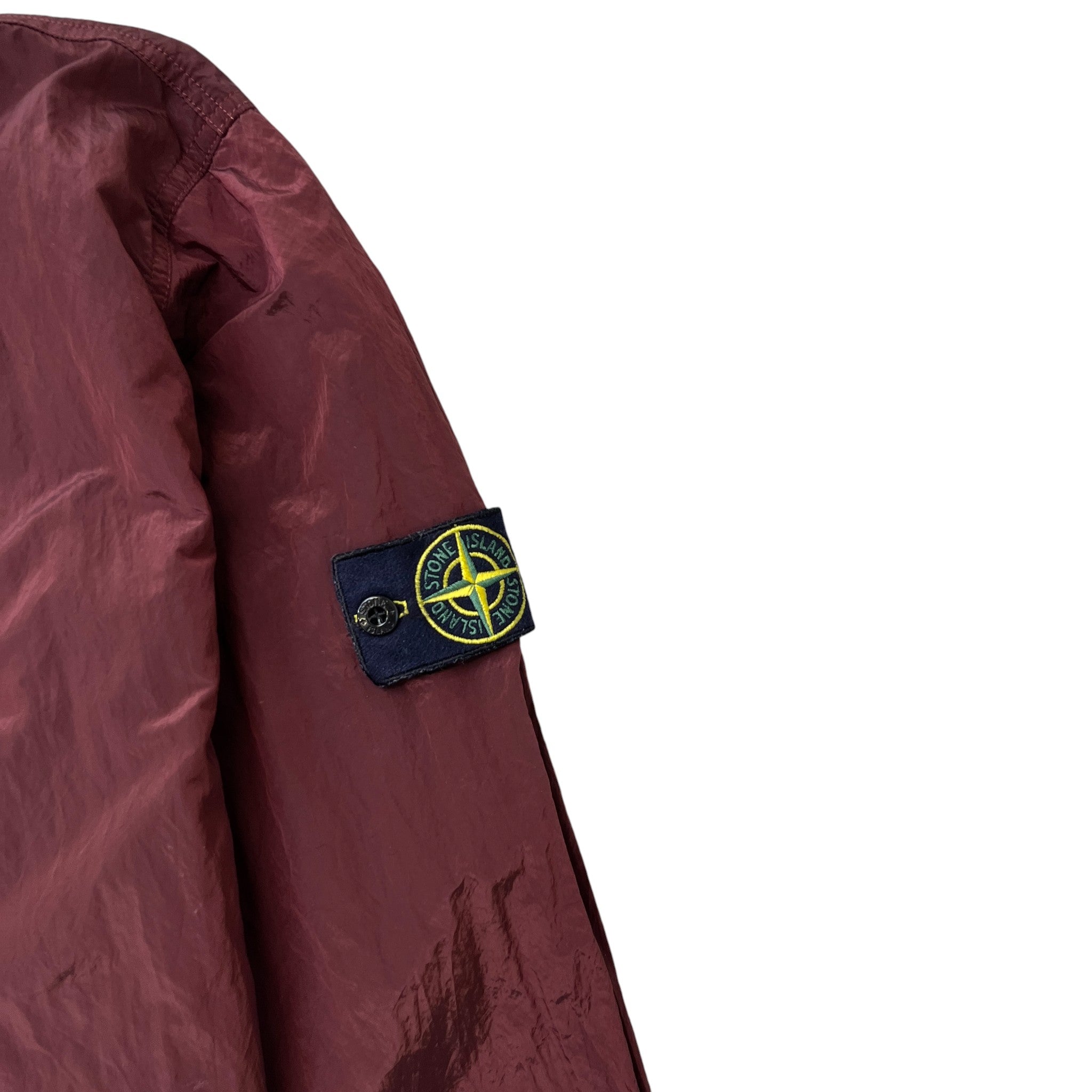 Men's Applique Logo Windbreaker Burgundy Size L