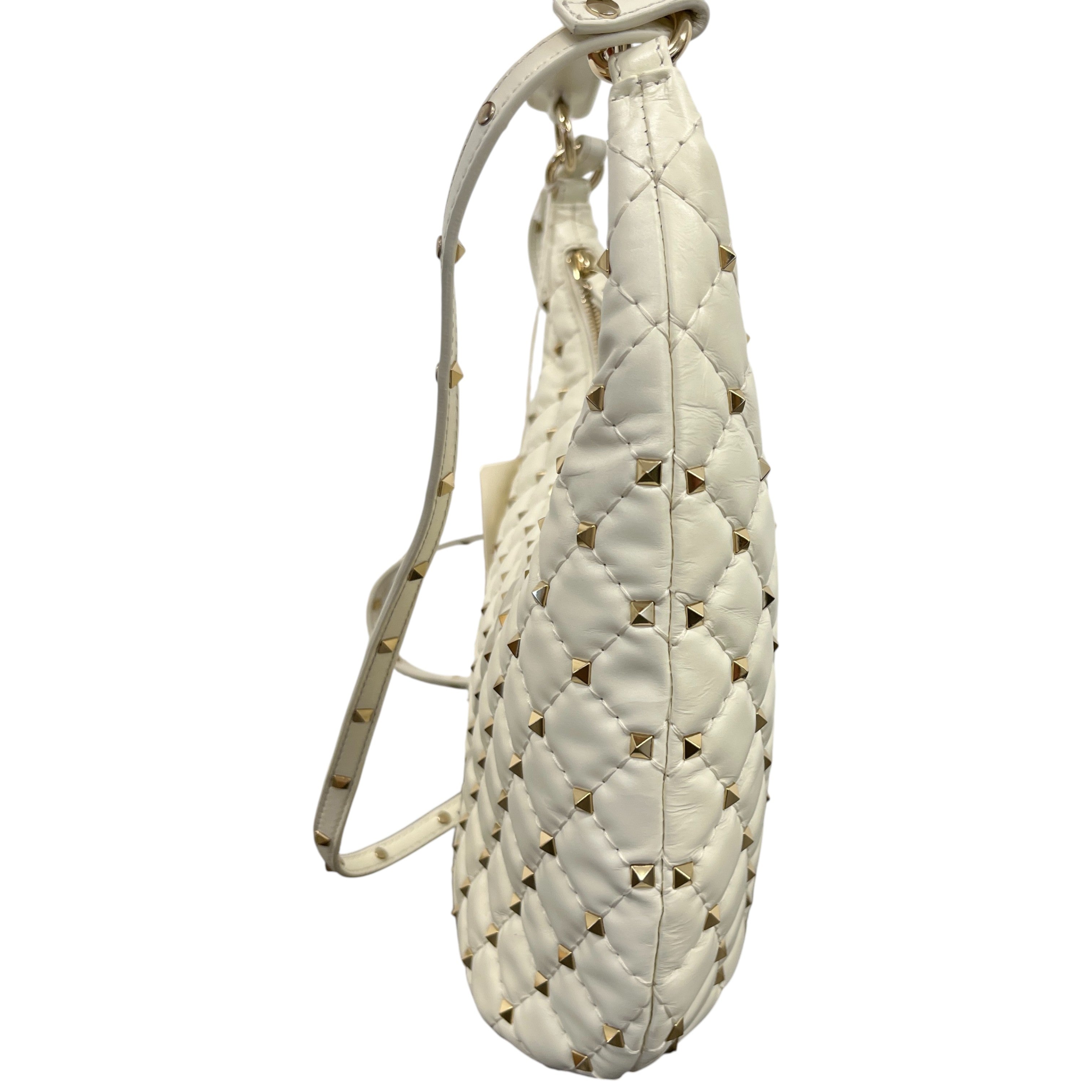 Women's 2010S Rockstud Spike Shoulder Bag White