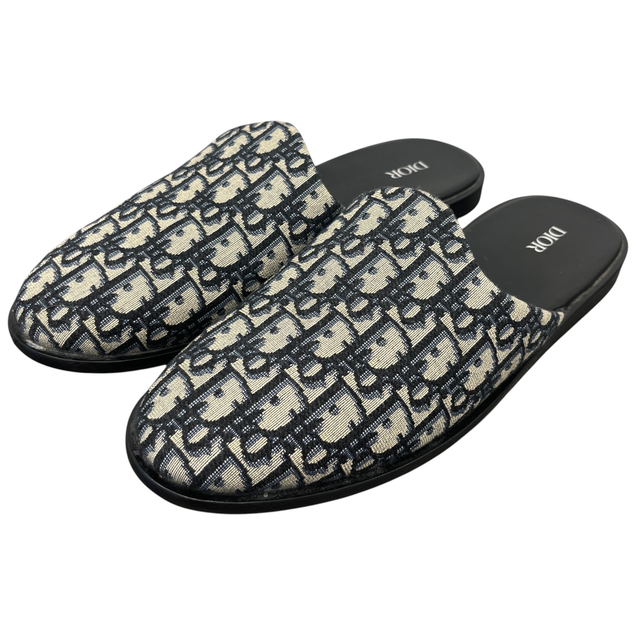 Men's Oblique Mules Black Size EU 44 / UK 10