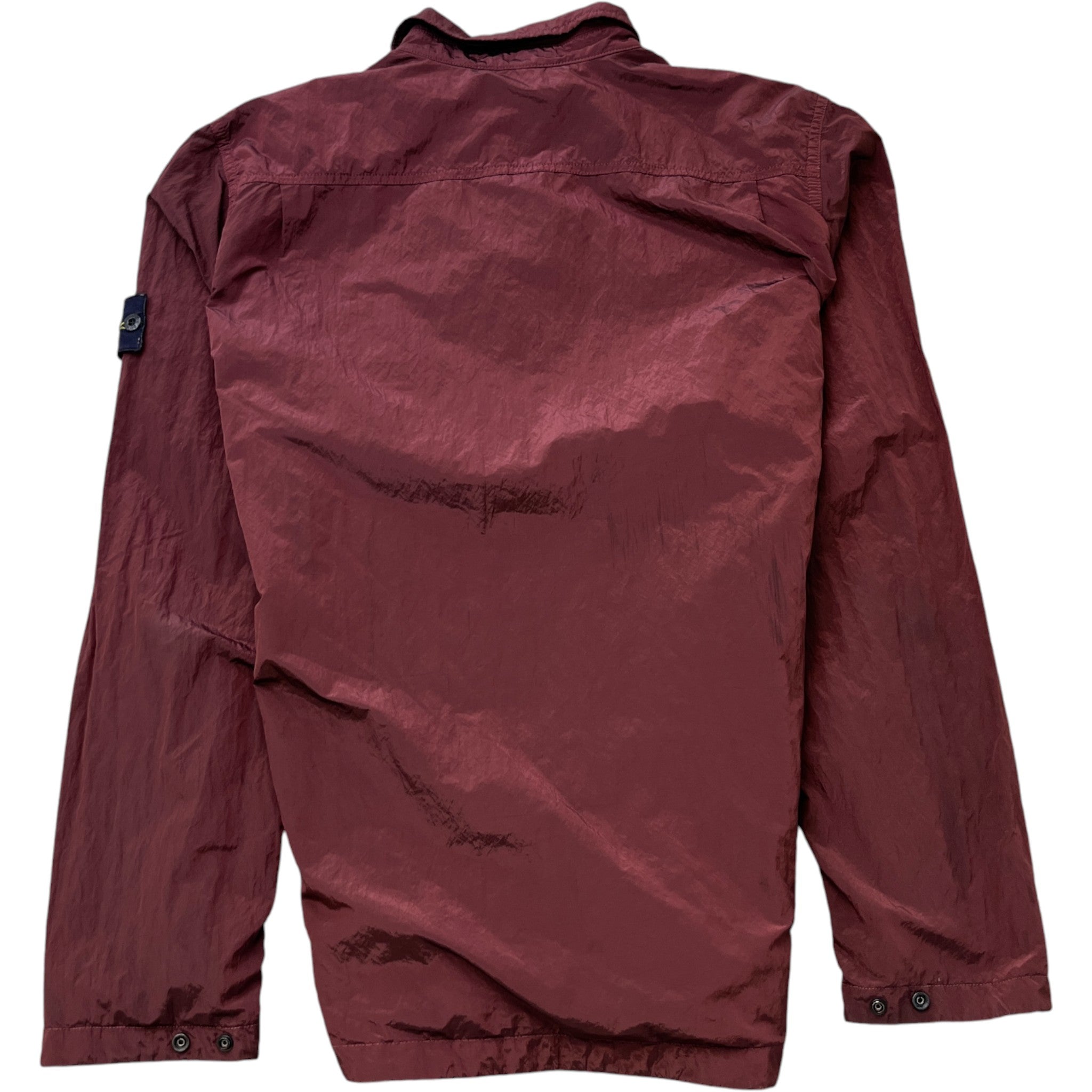 Men's Applique Logo Windbreaker Burgundy Size L