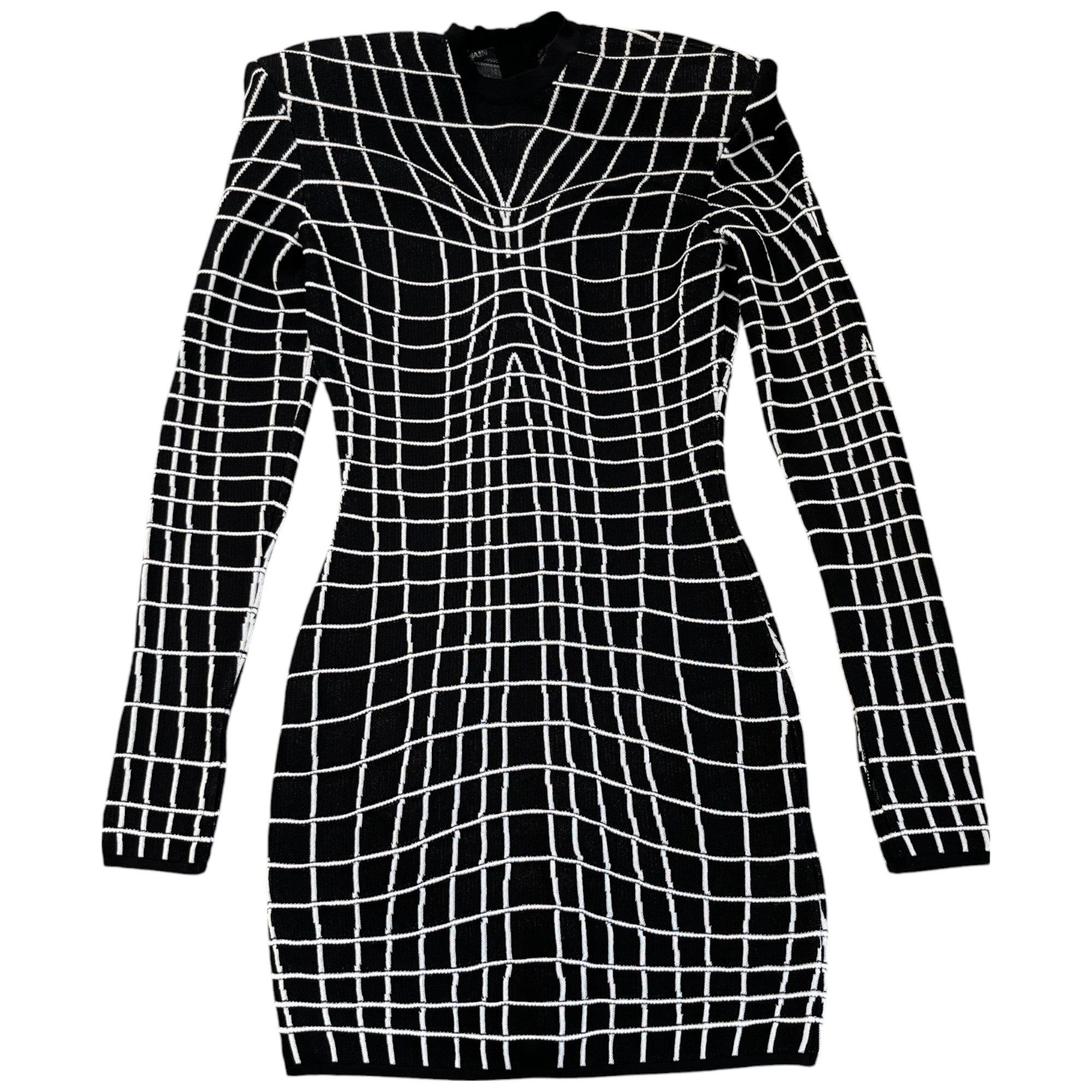 Women's Ponte Knit Mini Dress Long Sleeve T-Shirt Black Size S