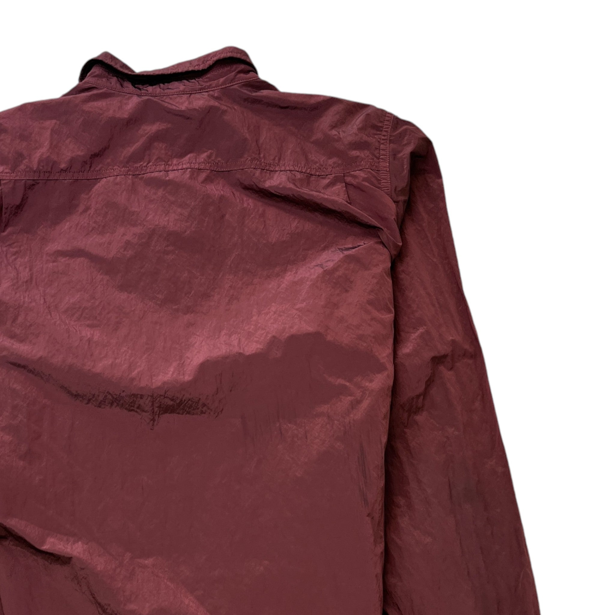 Men's Applique Logo Windbreaker Burgundy Size L