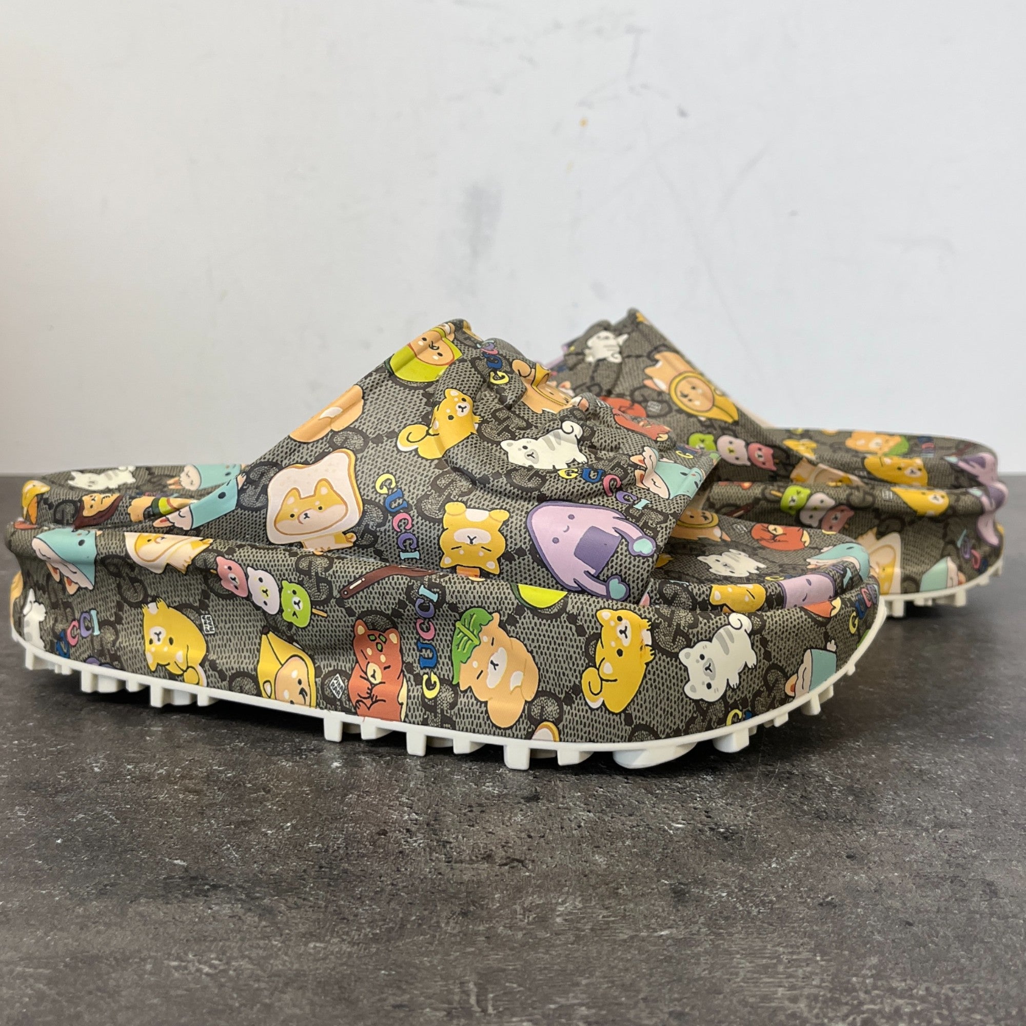 Women's Gg Supreme X Pikarar Kawaii Slides Brown Size EU 38 / UK 5