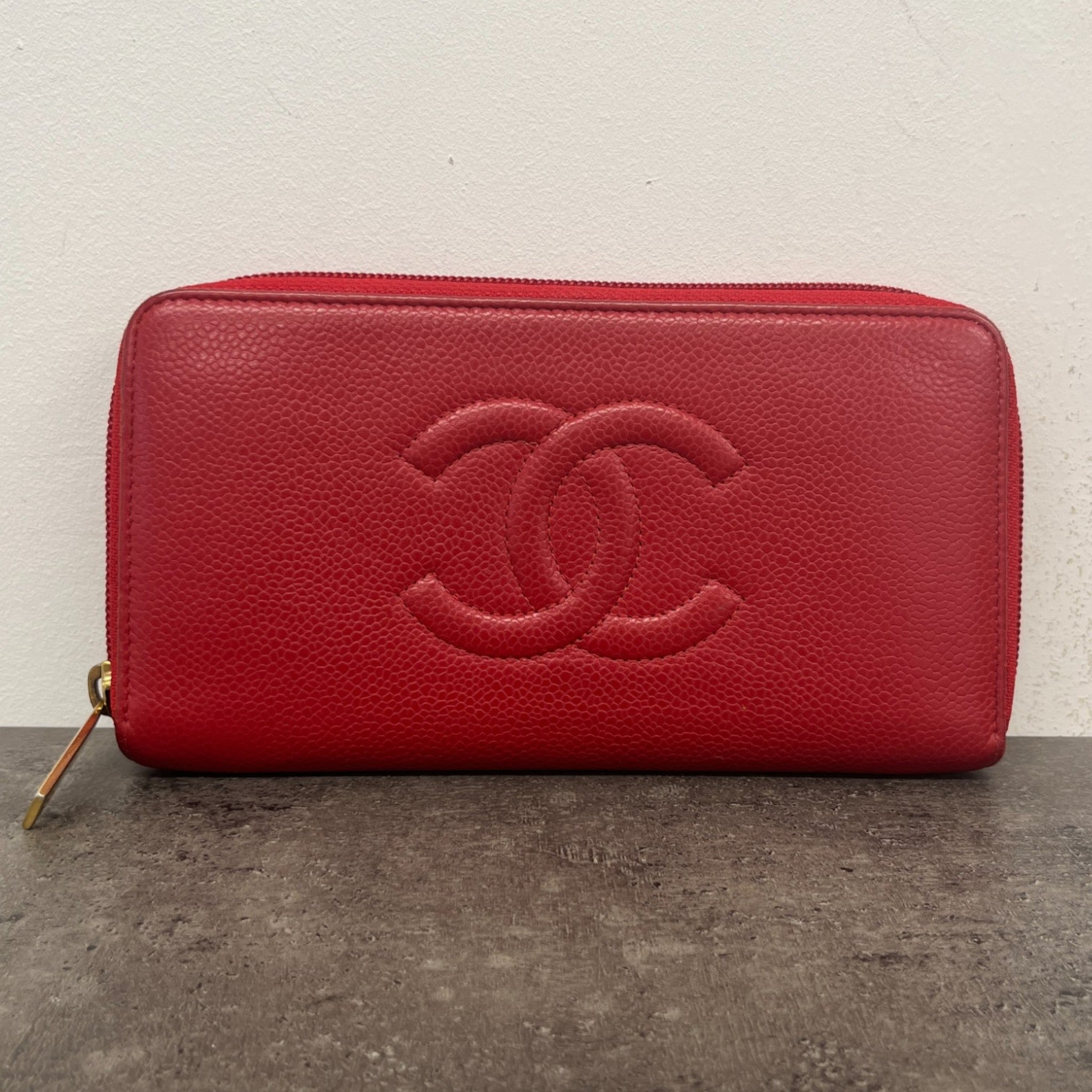 Women's Timeless Cc Zip Around Wallet Red