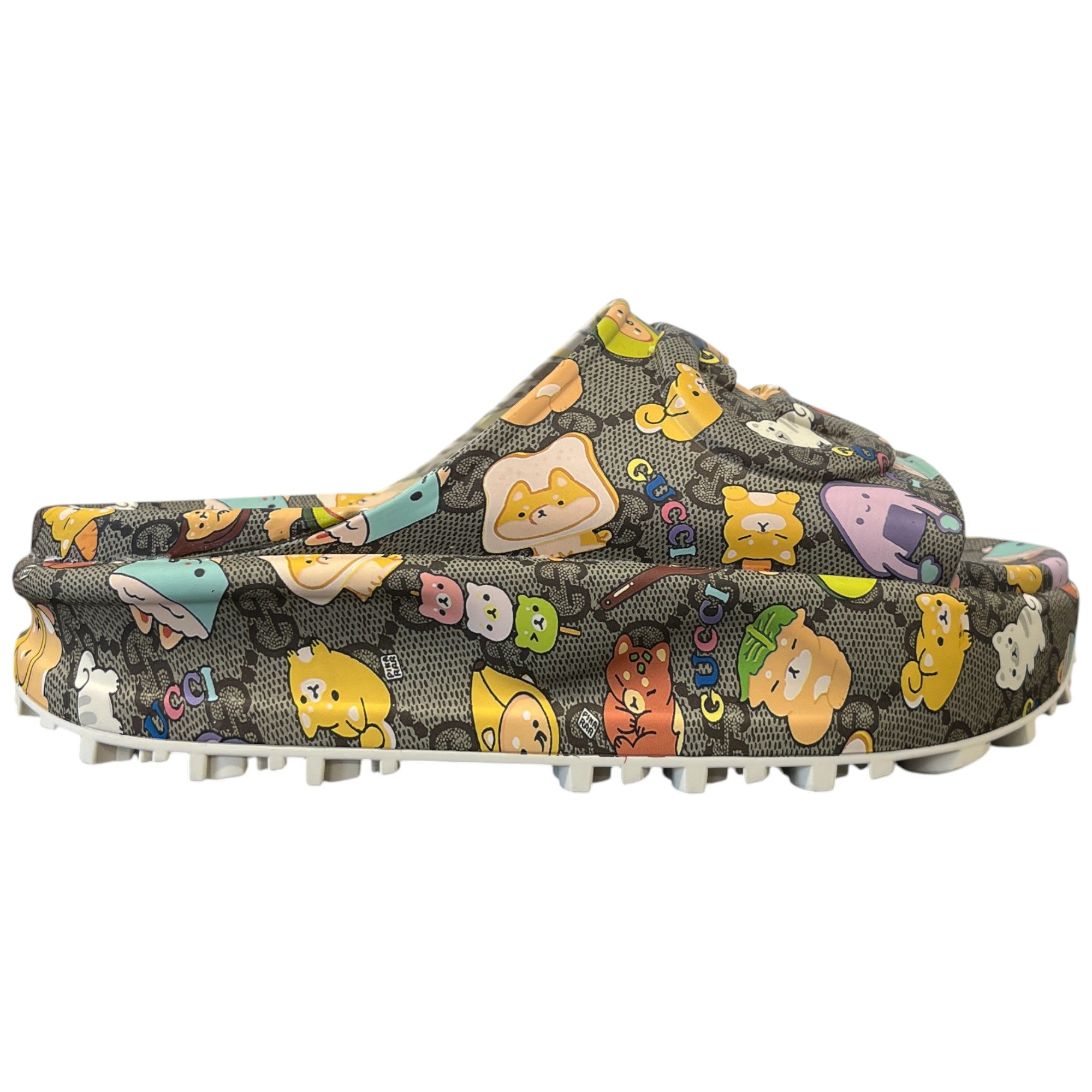 Women's Gg Supreme X Pikarar Kawaii Slides Brown Size EU 38 / UK 5