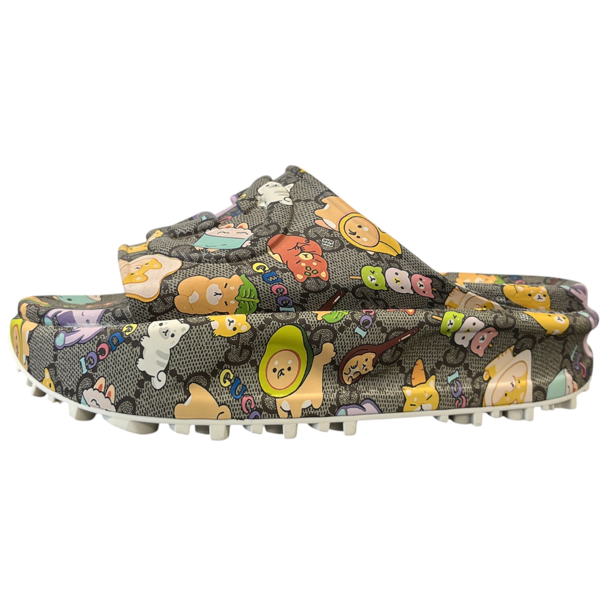 Women's Gg Supreme X Pikarar Kawaii Slides Brown Size EU 38 / UK 5