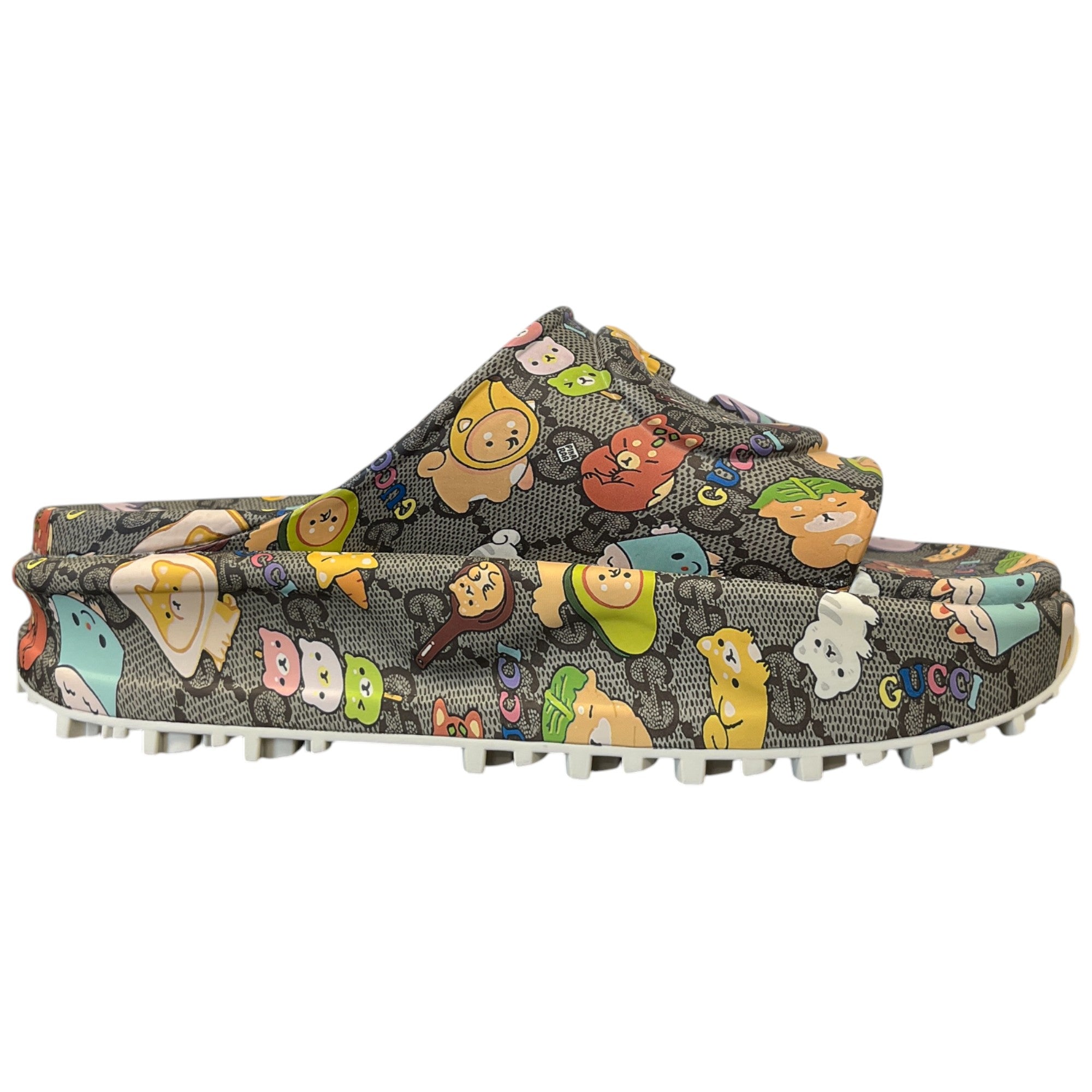 Women's Gg Supreme X Pikarar Kawaii Slides Brown Size EU 38 / UK 5