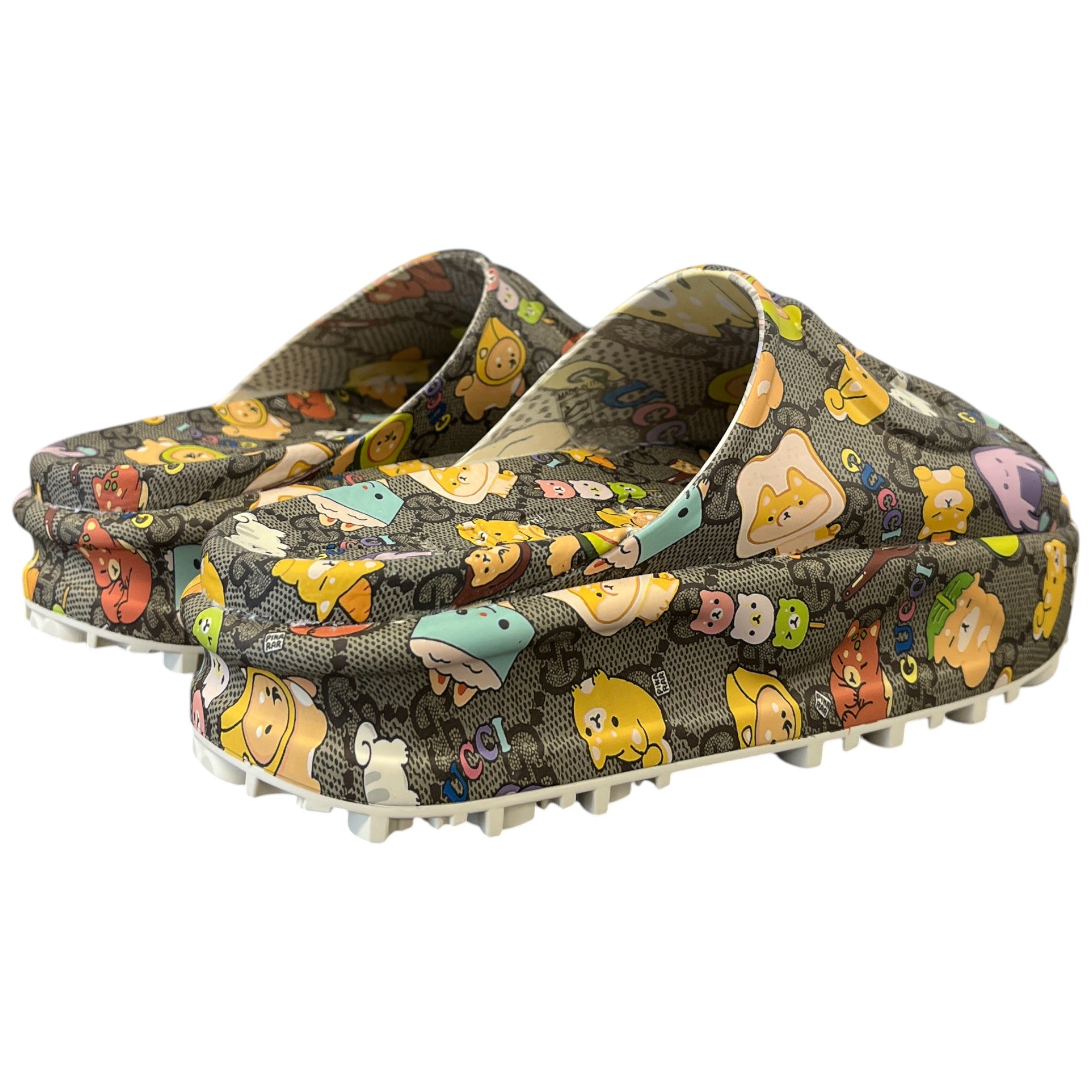 Women's Gg Supreme X Pikarar Kawaii Slides Brown Size EU 38 / UK 5