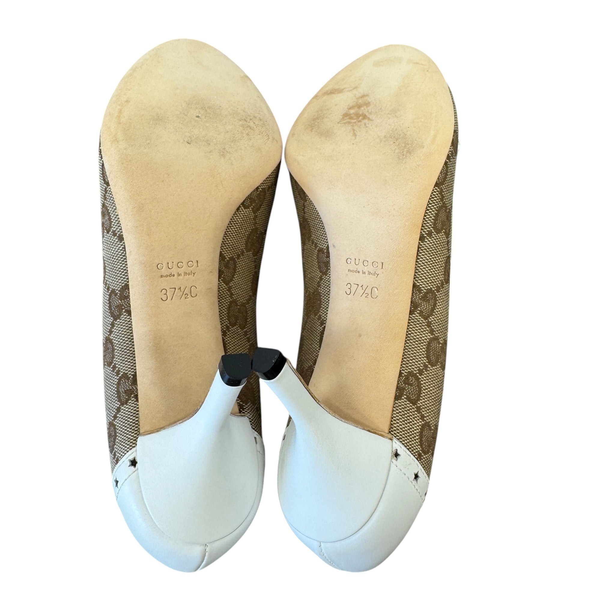 Women's Monogram Star Bow Heels Brown Size EU 37.5 / UK 4.5