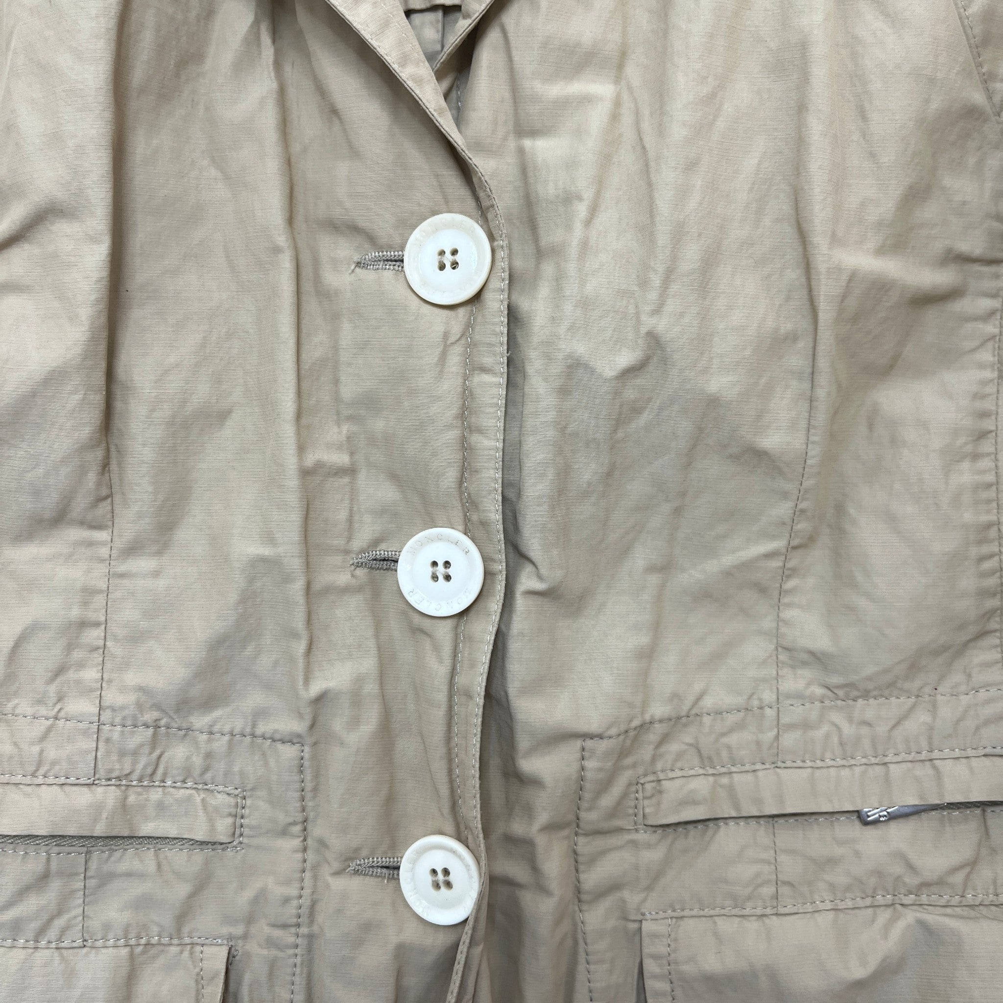 Women's Multi-Pocket Blazer Jacket Beige Size 1 / UK 10
