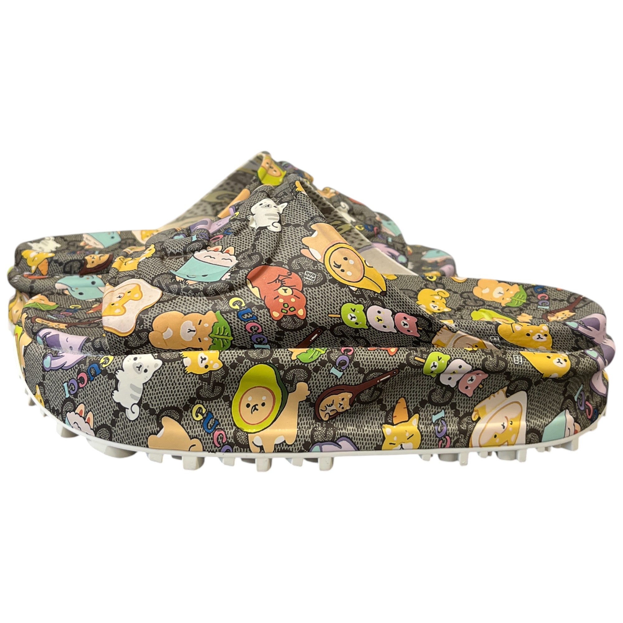 Women's Gg Supreme X Pikarar Kawaii Slides Brown Size EU 38 / UK 5