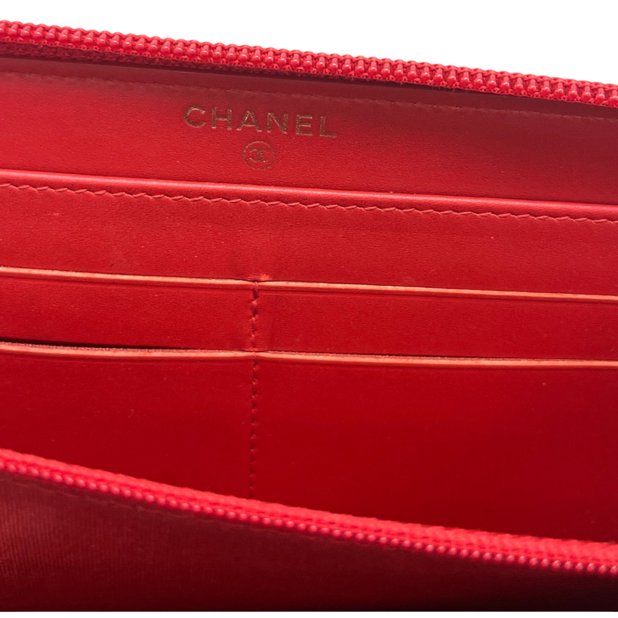 Women's Timeless Cc Zip Around Wallet Red