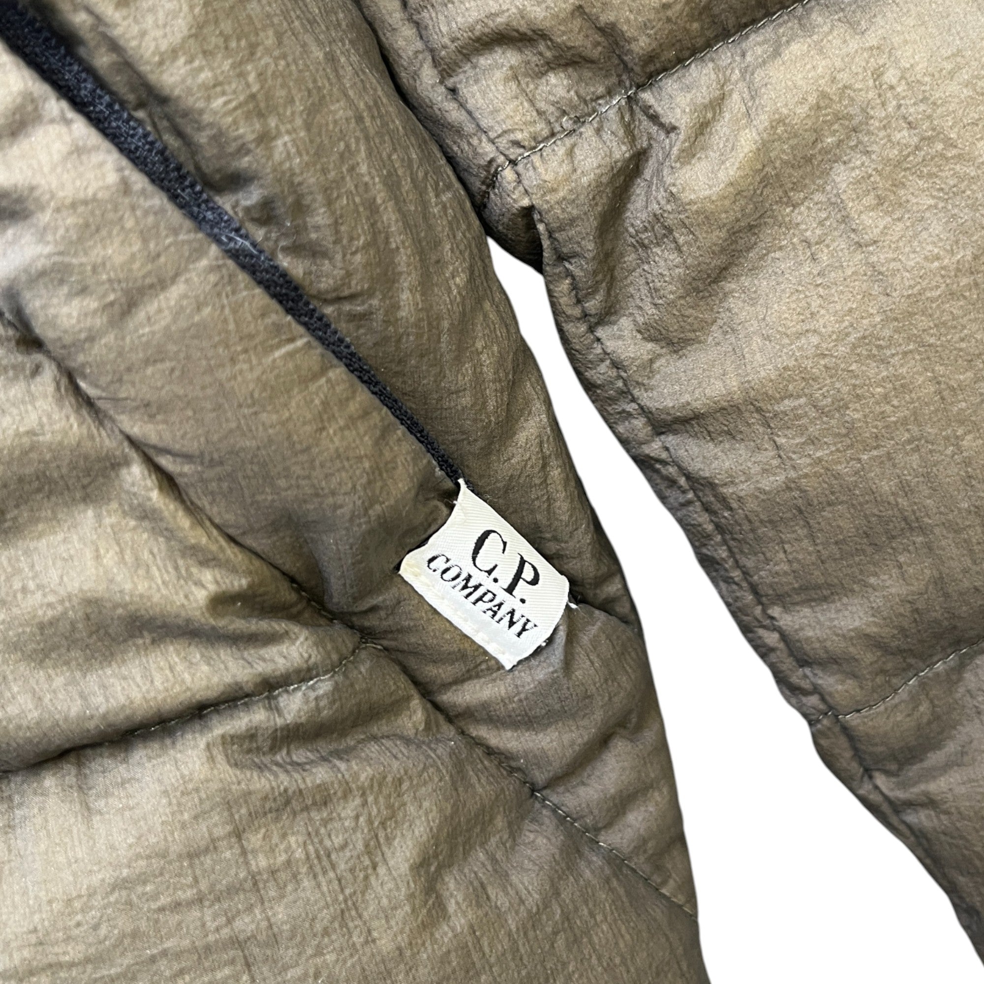 Men's Embroidered Logo Shell Down Jacket Khaki Size IT 46 / S