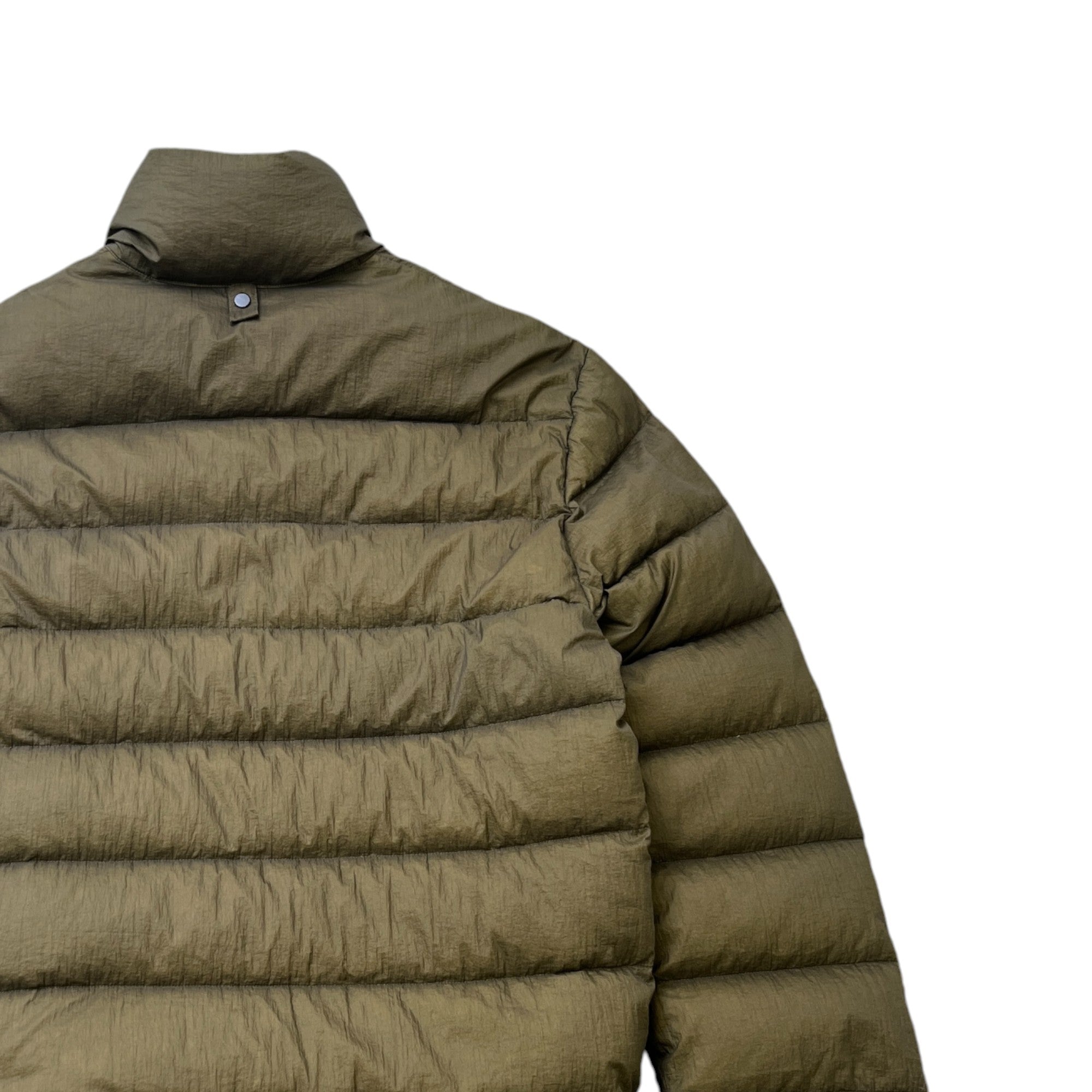 Men's Embroidered Logo Shell Down Jacket Khaki Size IT 46 / S