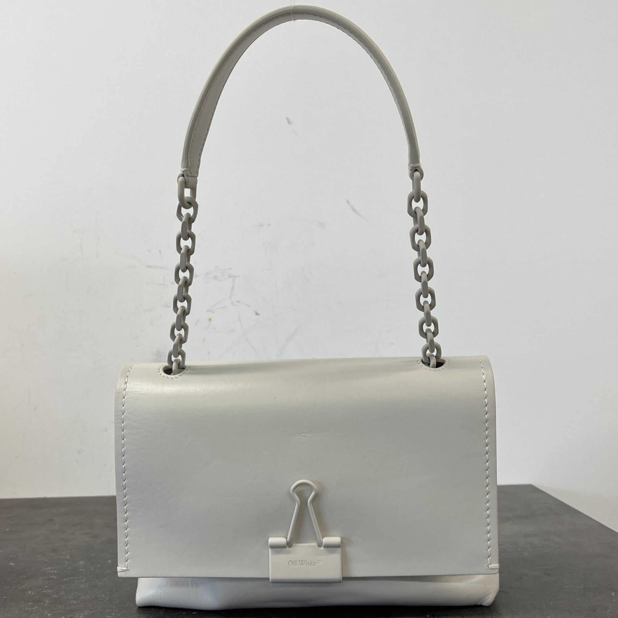 Women's Binder Clip Handbag White