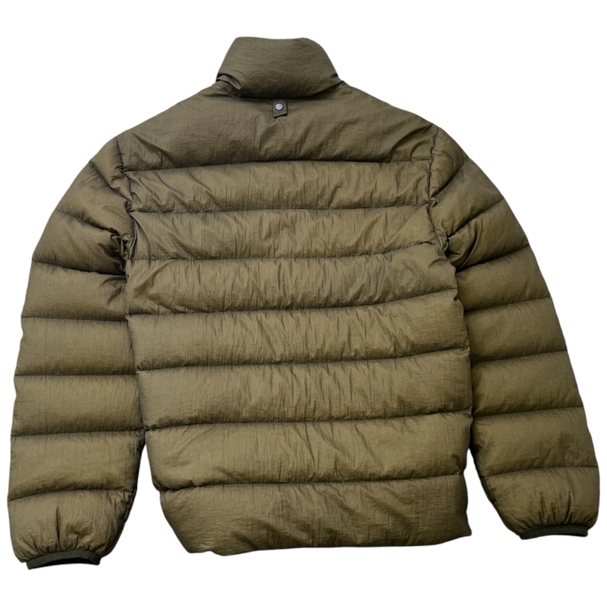 Men's Embroidered Logo Shell Down Jacket Khaki Size IT 46 / S