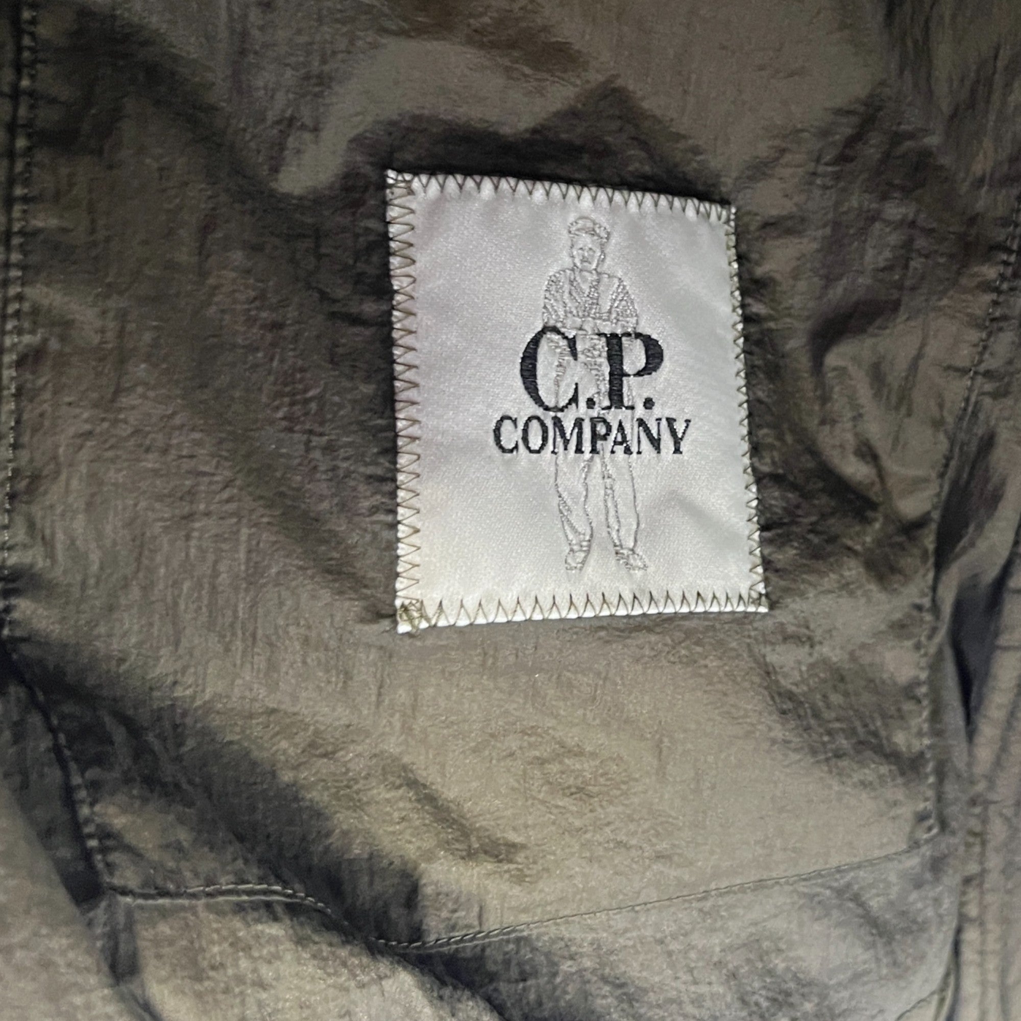 Men's Embroidered Logo Shell Down Jacket Khaki Size IT 46 / S