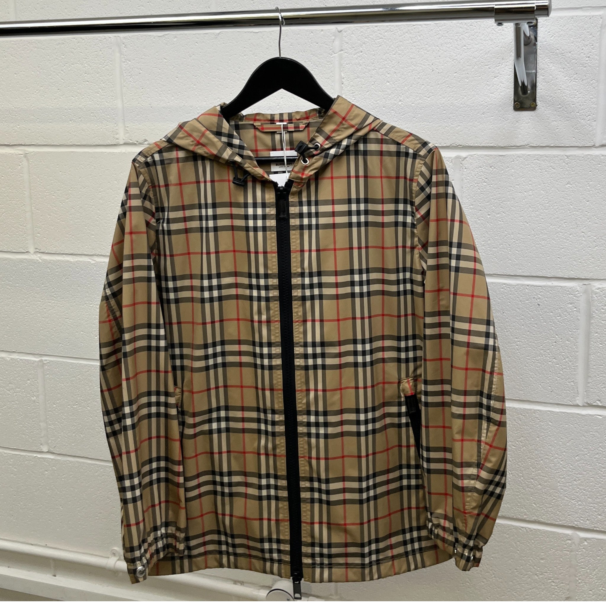 Women's Checkered Jacket Beige Size 1 / UK 10