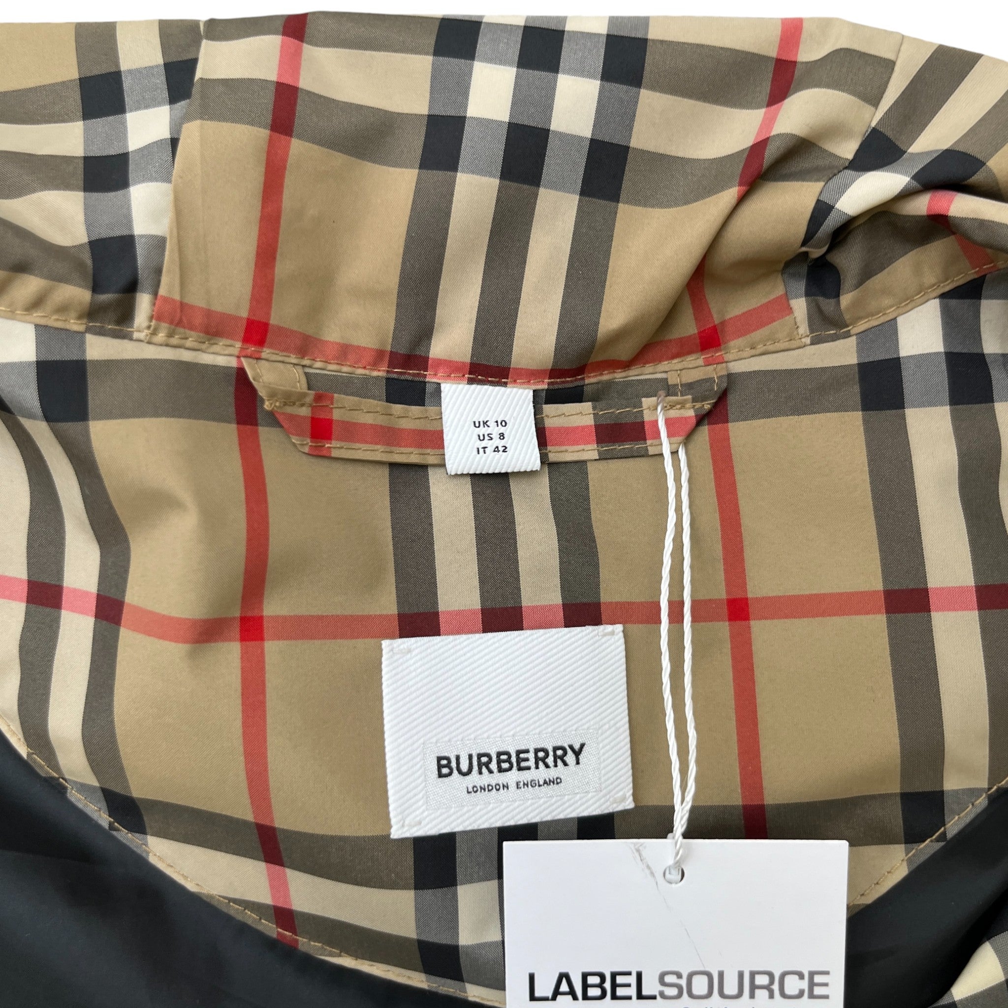 Women's Checkered Jacket Beige Size 1 / UK 10