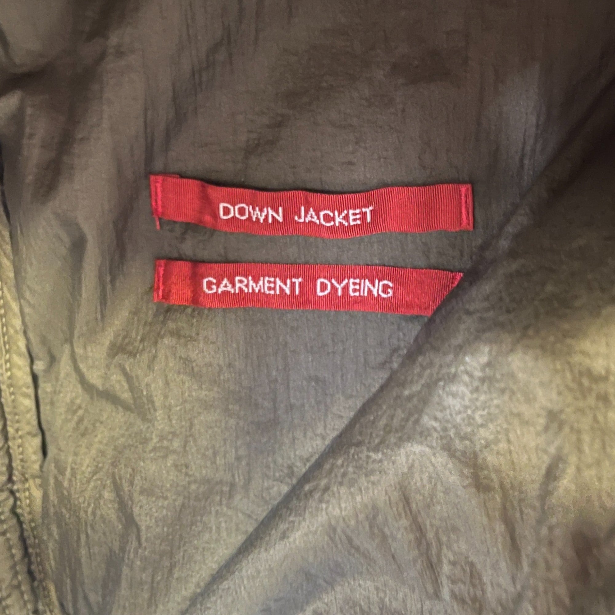 Men's Embroidered Logo Shell Down Jacket Khaki Size IT 46 / S