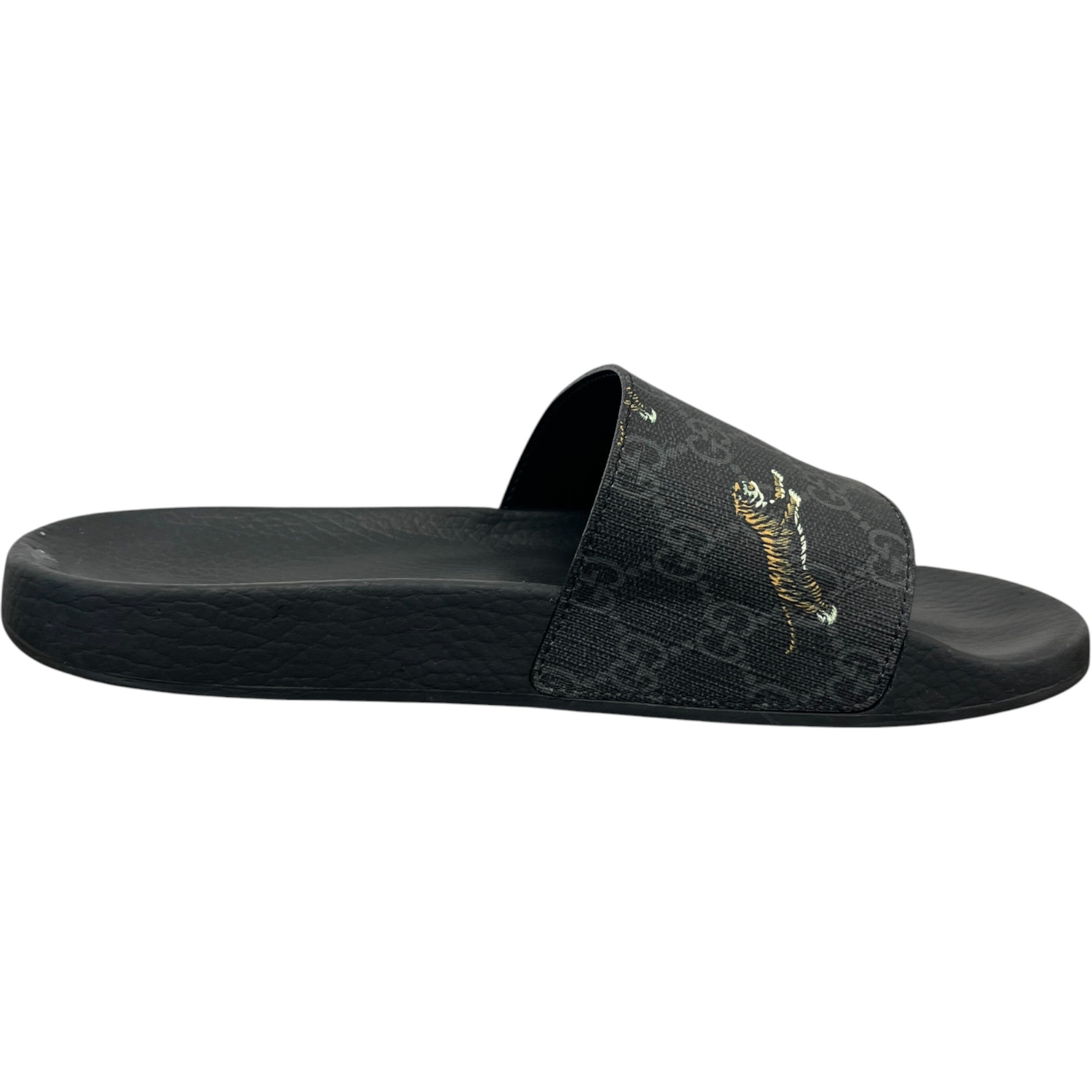 Men's Gg Supreme Tiger Slides Black Size EU 42 / UK 8