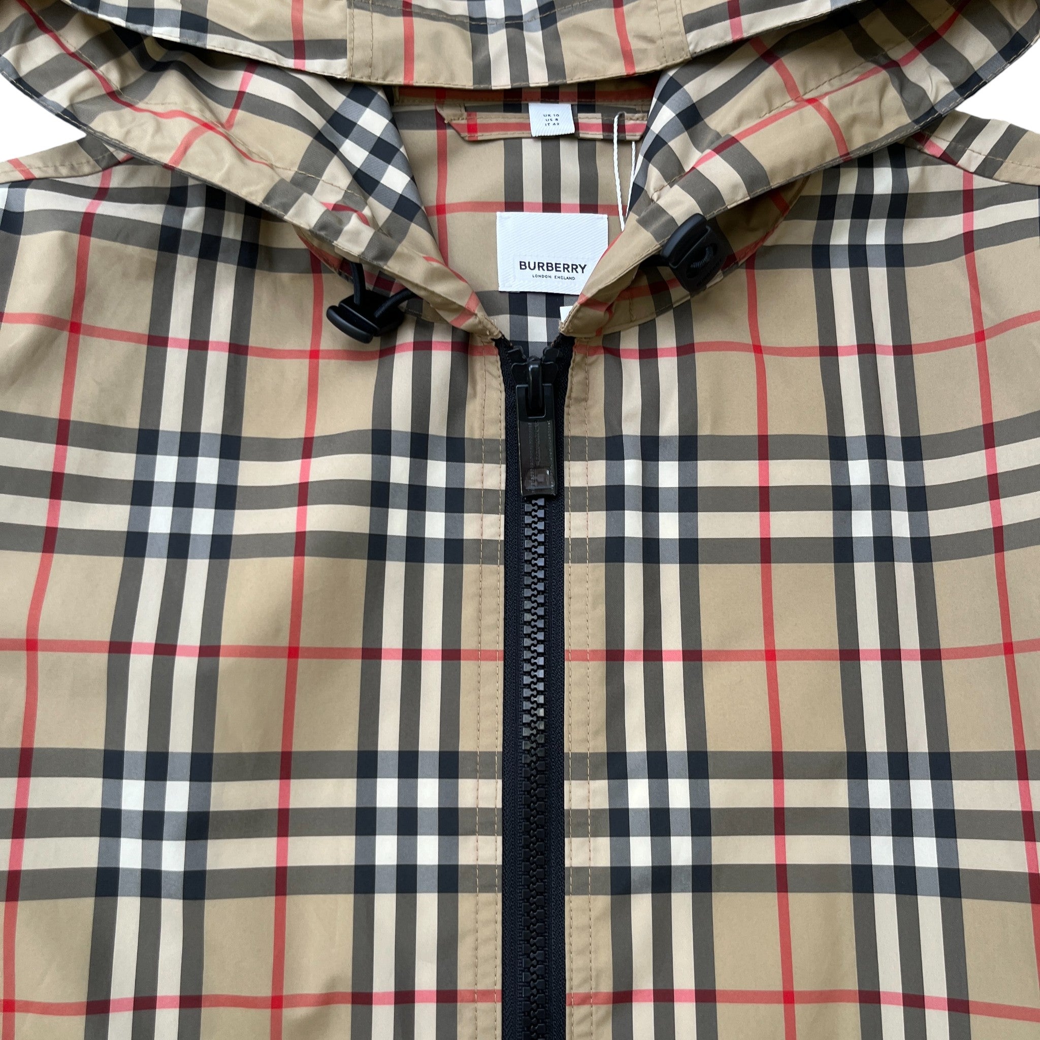 Women's Checkered Jacket Beige Size 1 / UK 10