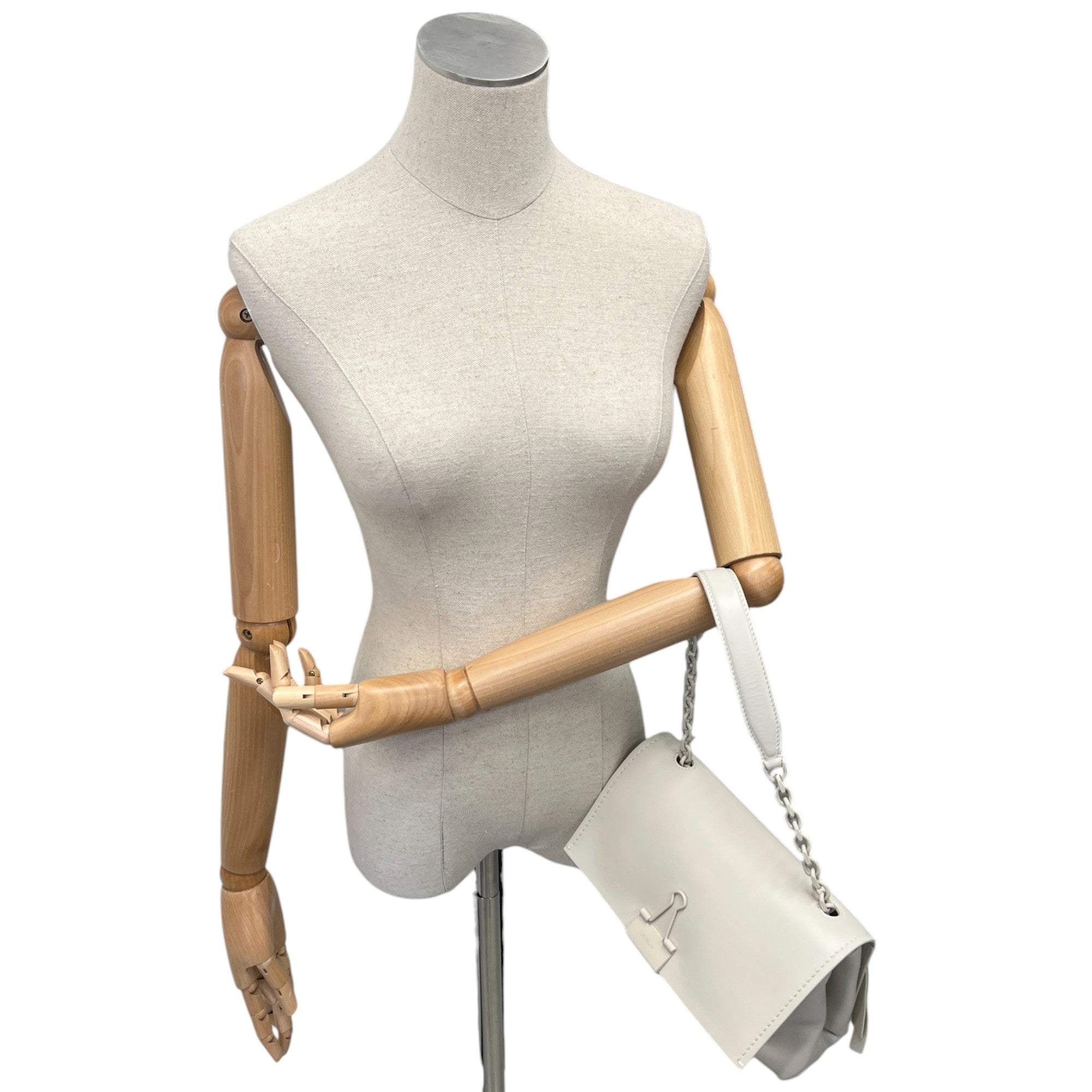 Women's Binder Clip Handbag White