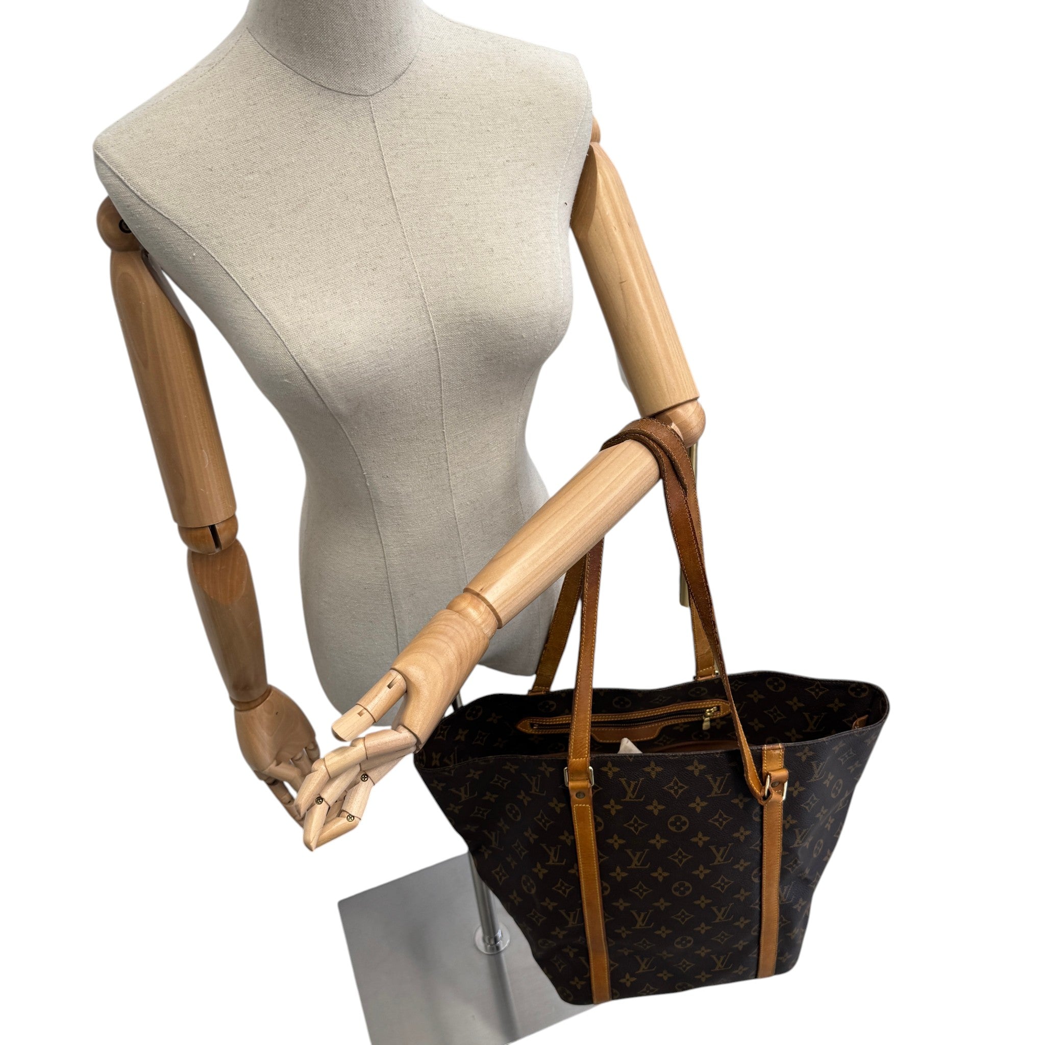 Women's Monogram Sac Shopping Bag Brown