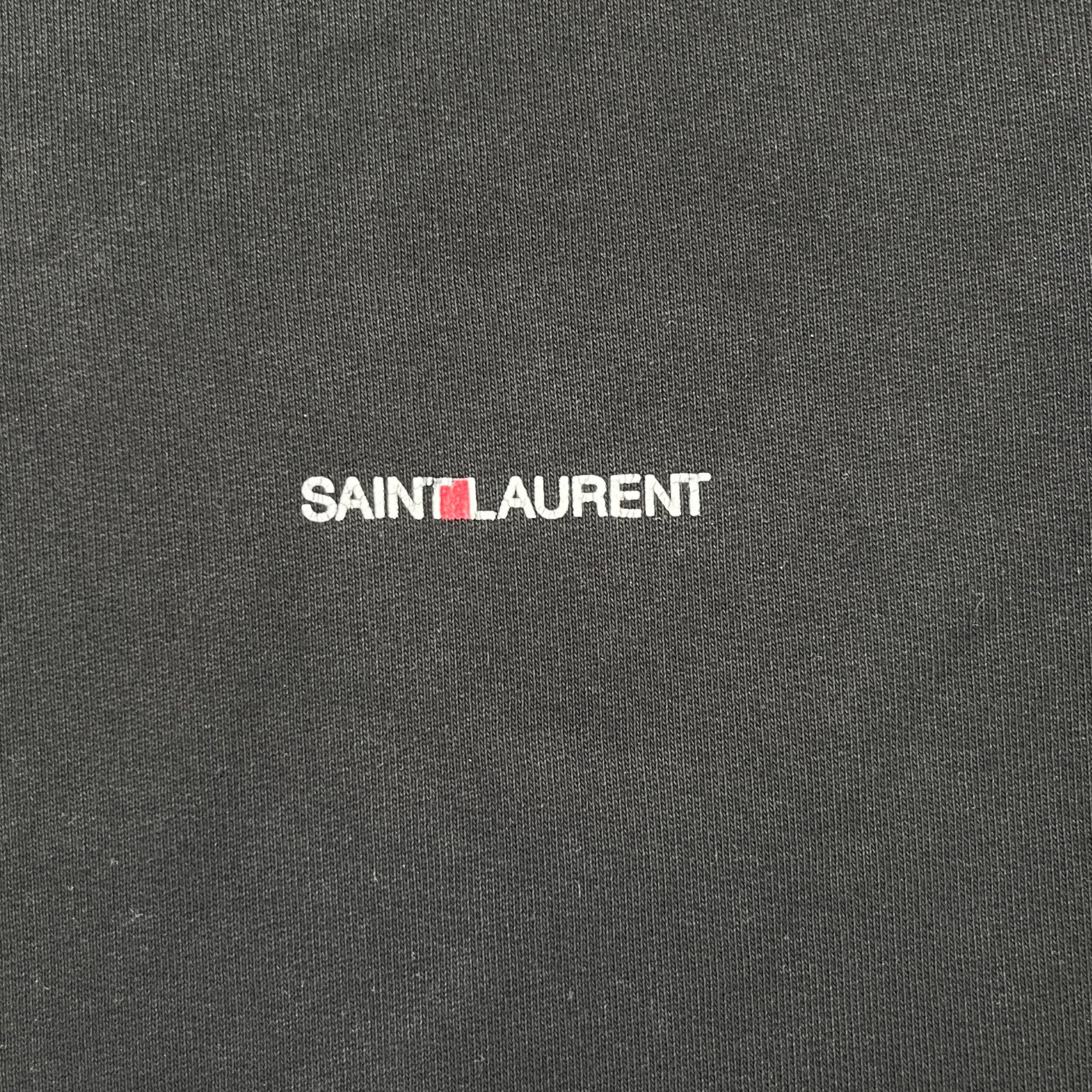 Men's Logo Print Hoodie Black Size M