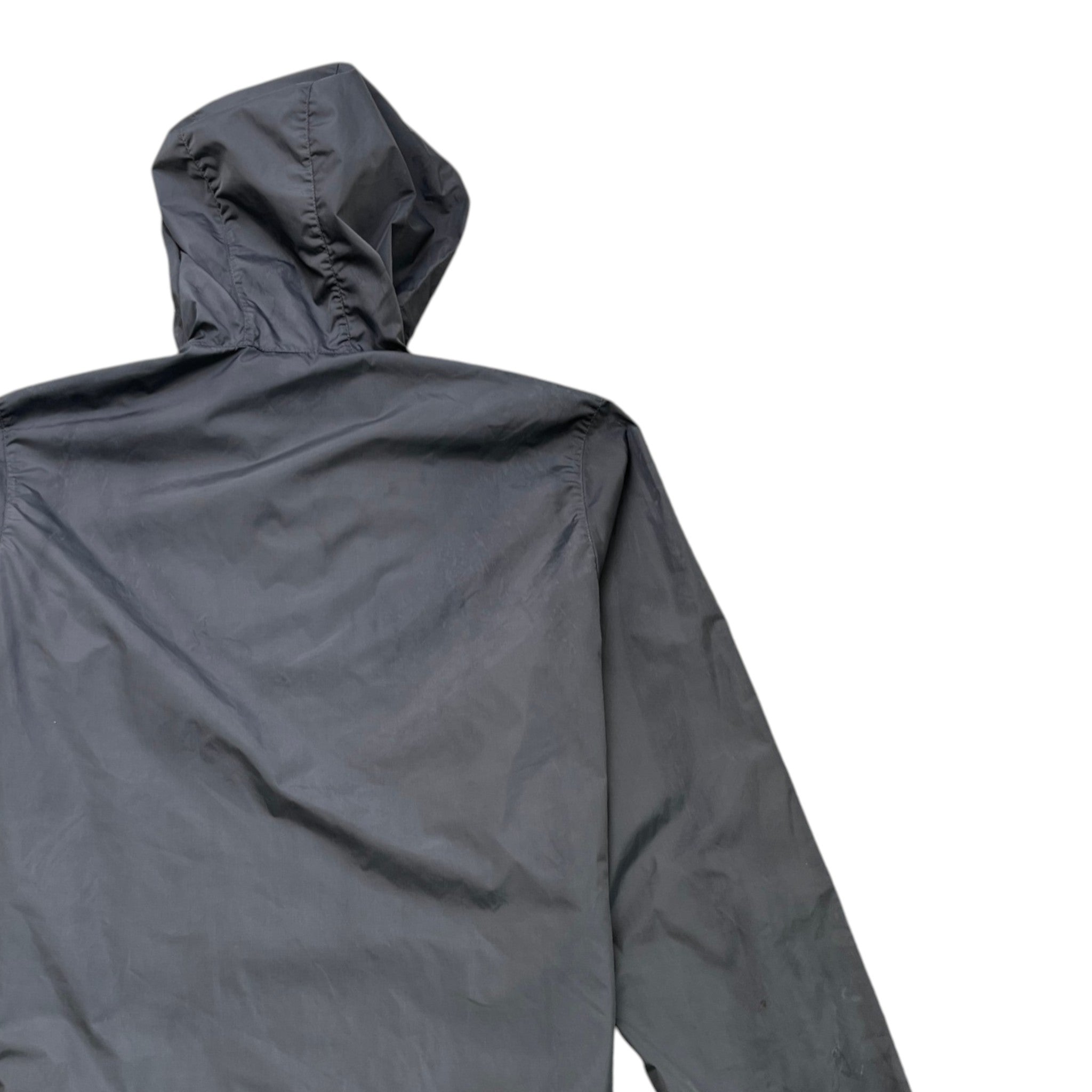 Men's Plaque Logo Windbreaker Grey Size S