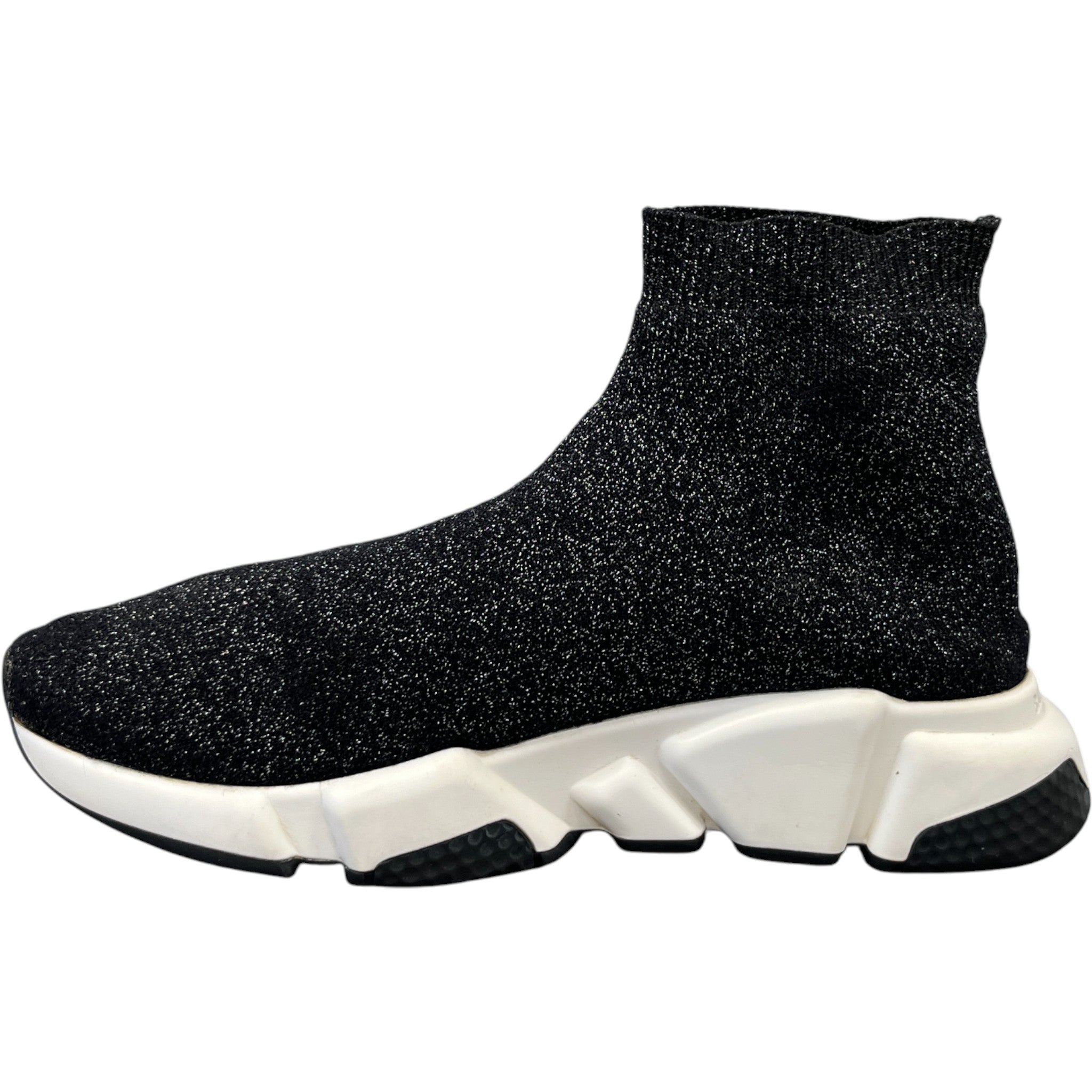 Women's Speed Sock Glitter High Trainers Black Size EU 38 / UK 5