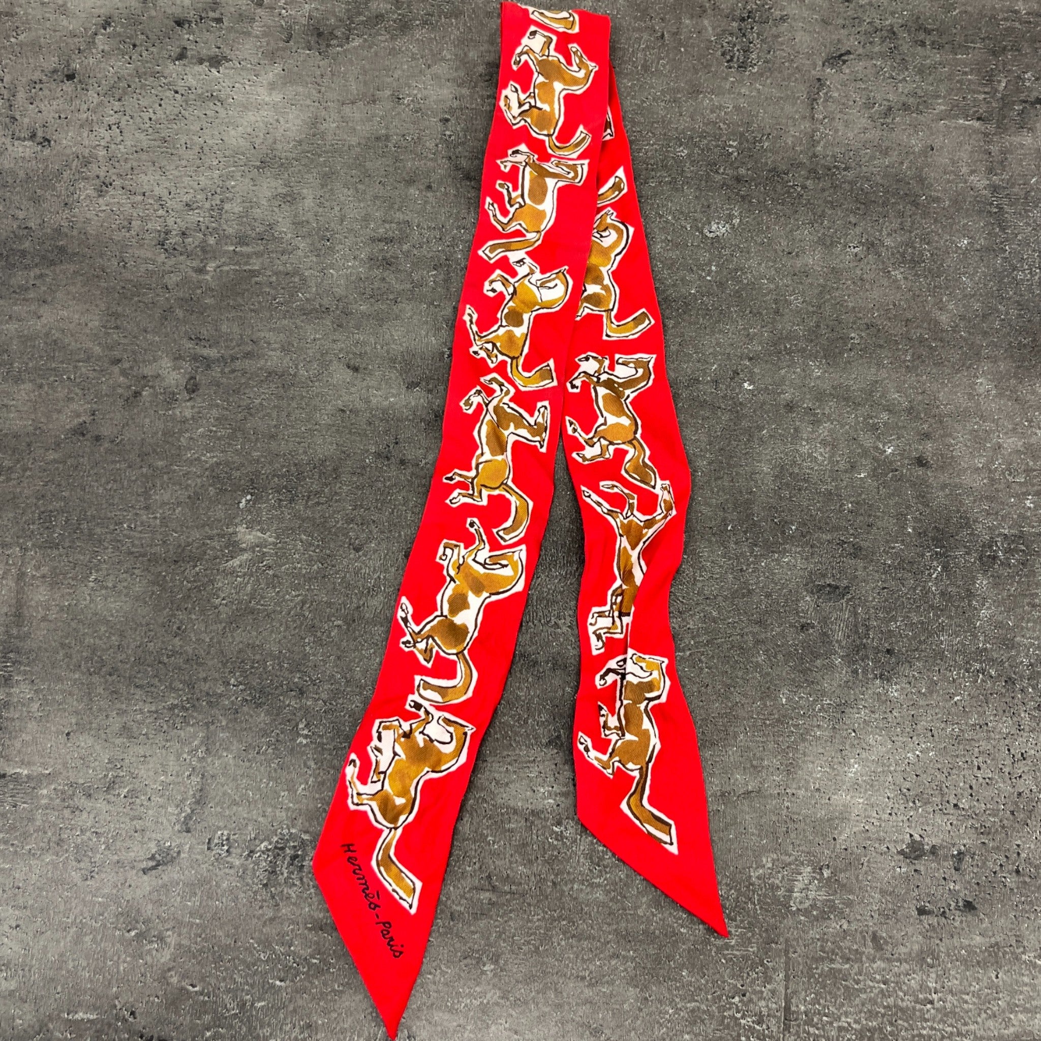 Women's Horse Twilly Scarf Red