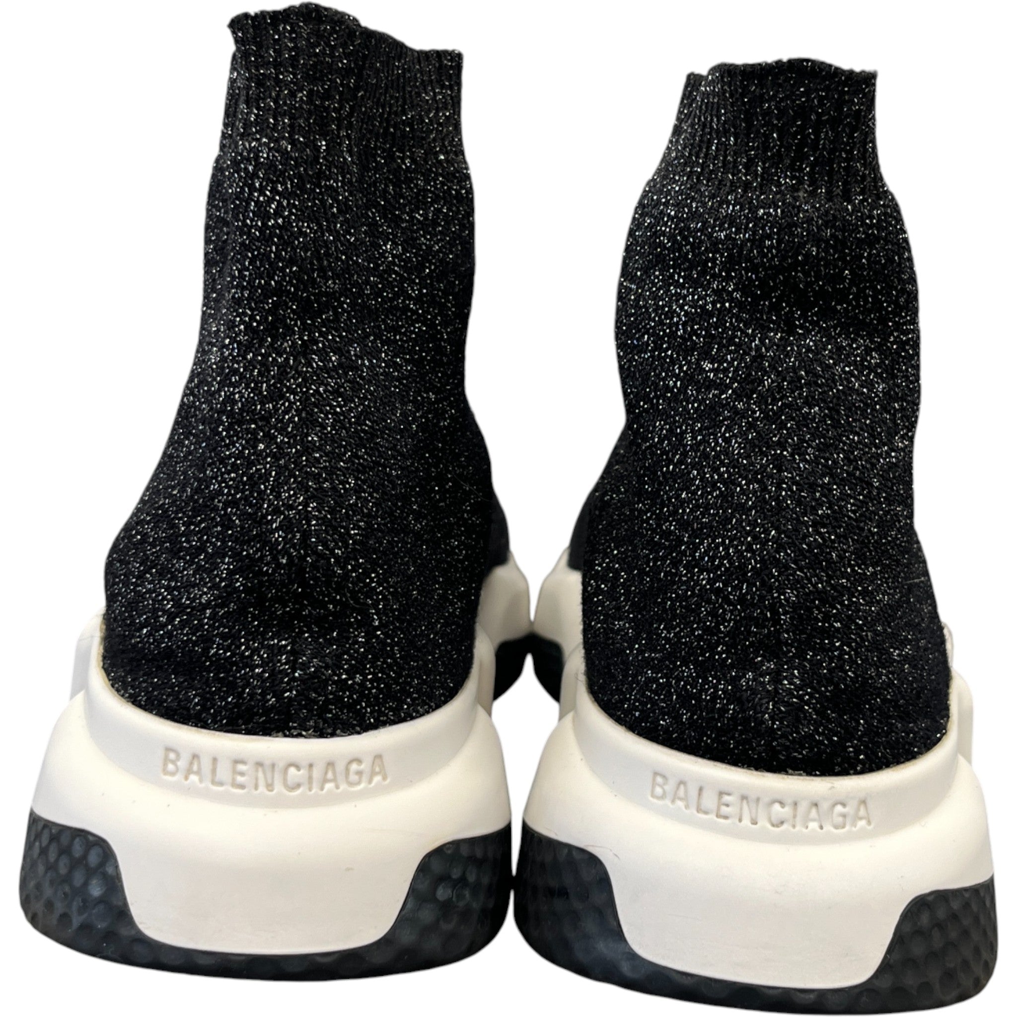 Women's Speed Sock Glitter High Trainers Black Size EU 38 / UK 5