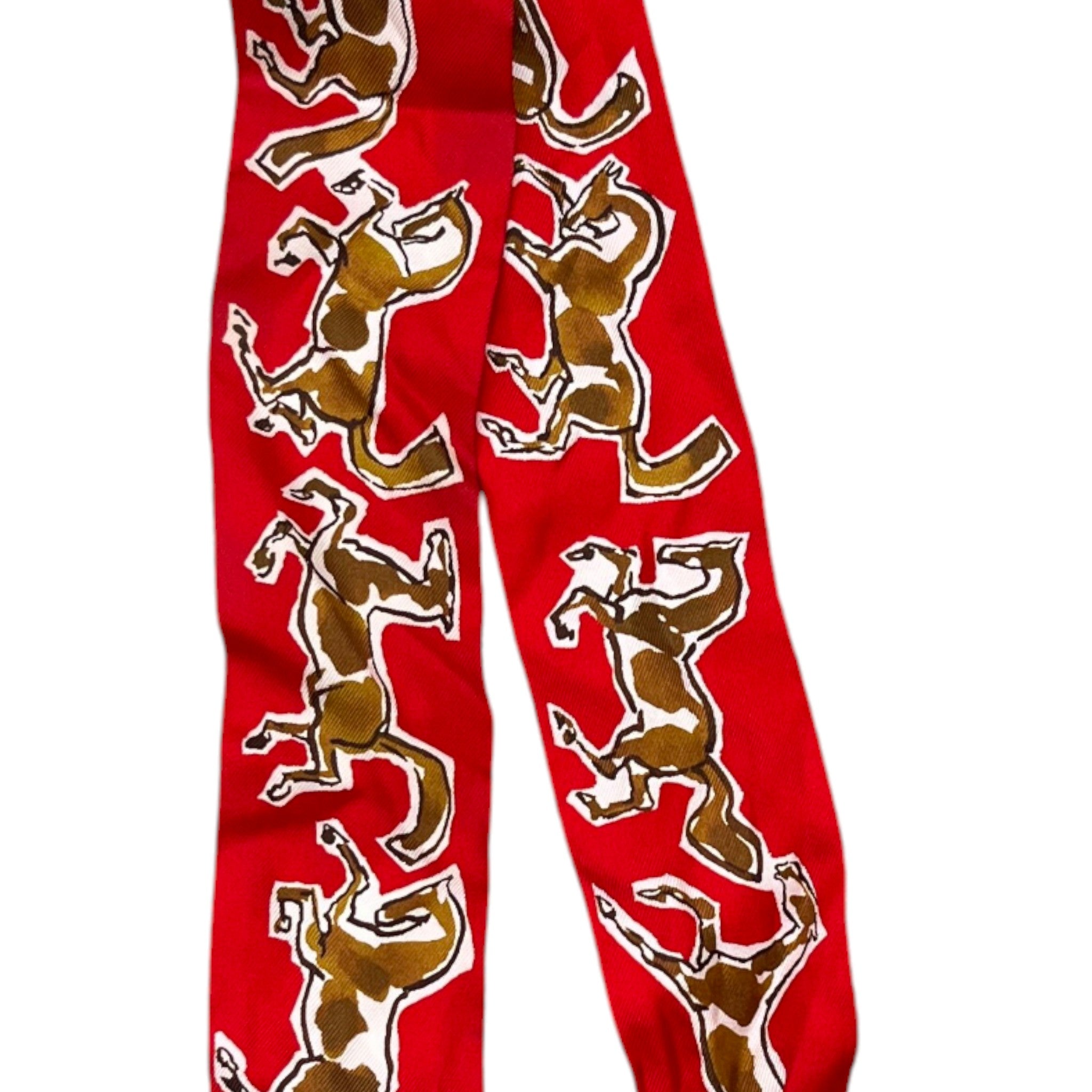 Women's Horse Twilly Scarf Red