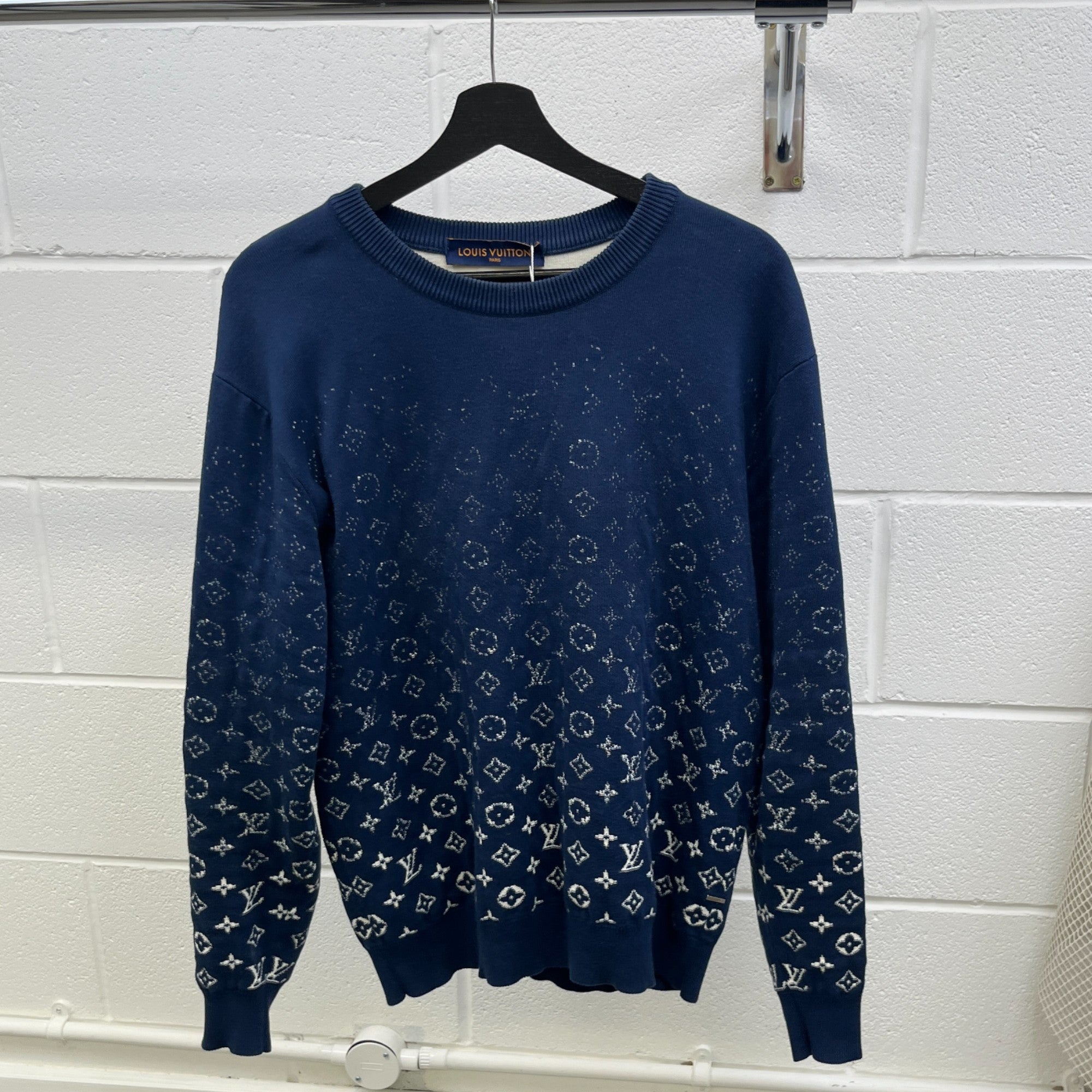 Men's Monogram Gradient Jumper Navy Size S