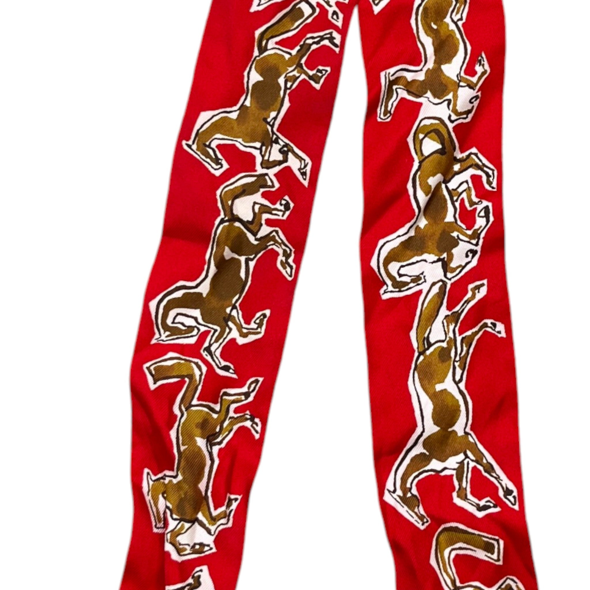 Women's Horse Twilly Scarf Red
