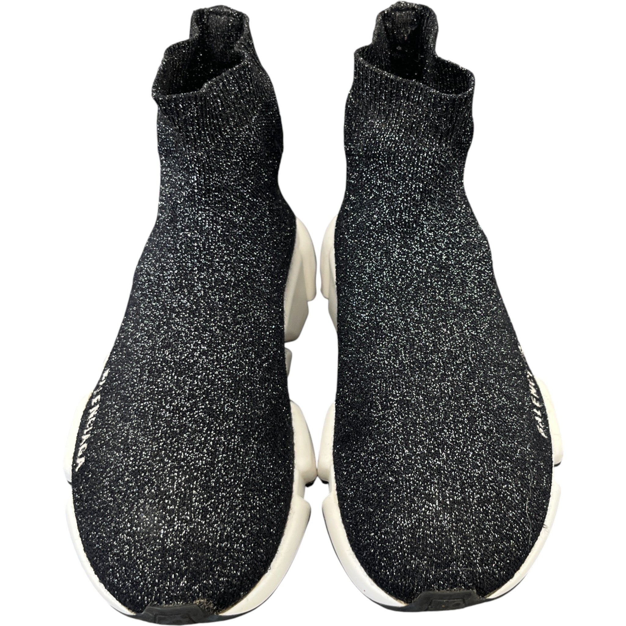 Women's Speed Sock Glitter High Trainers Black Size EU 38 / UK 5