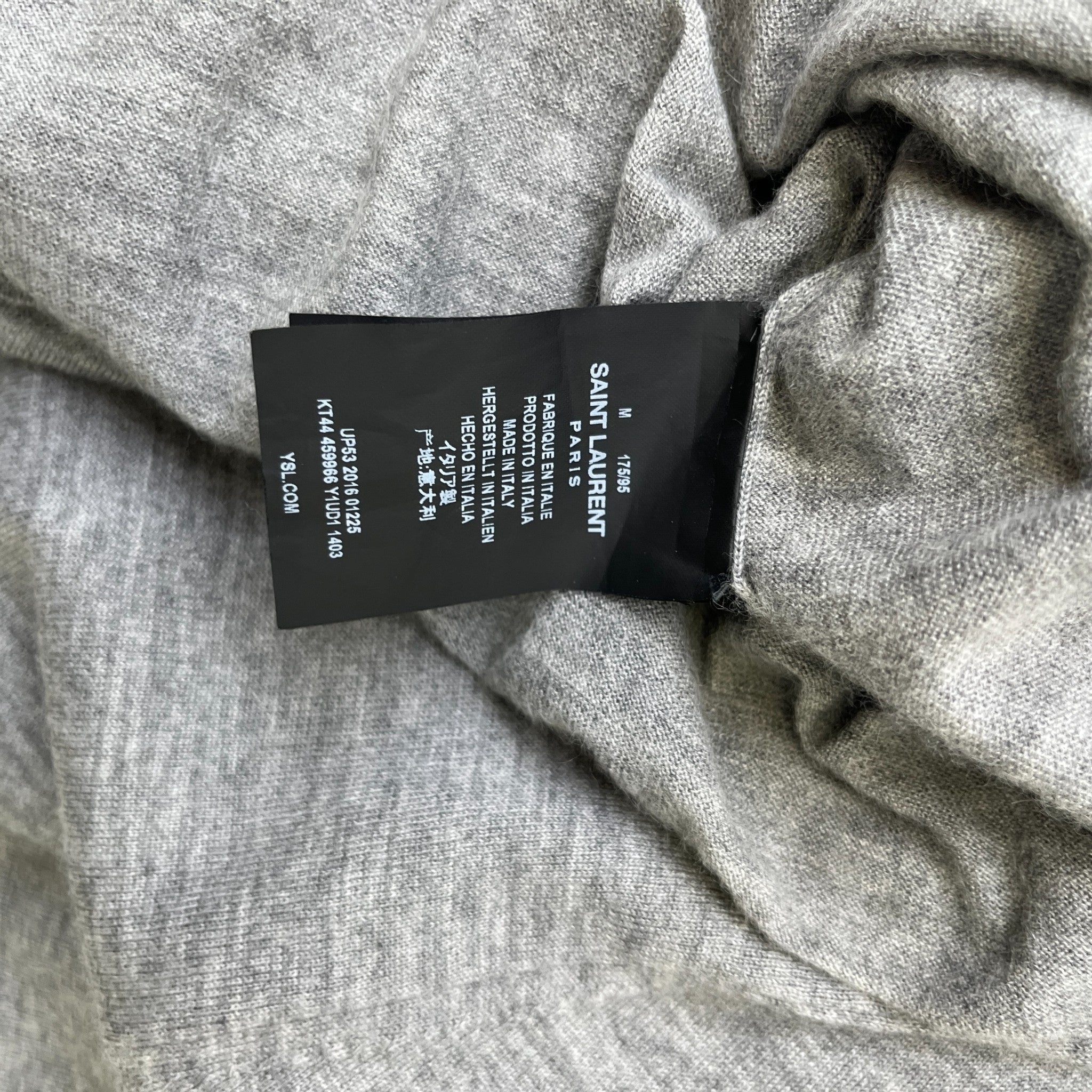 Men's Cashmere University Jumper Grey Size M