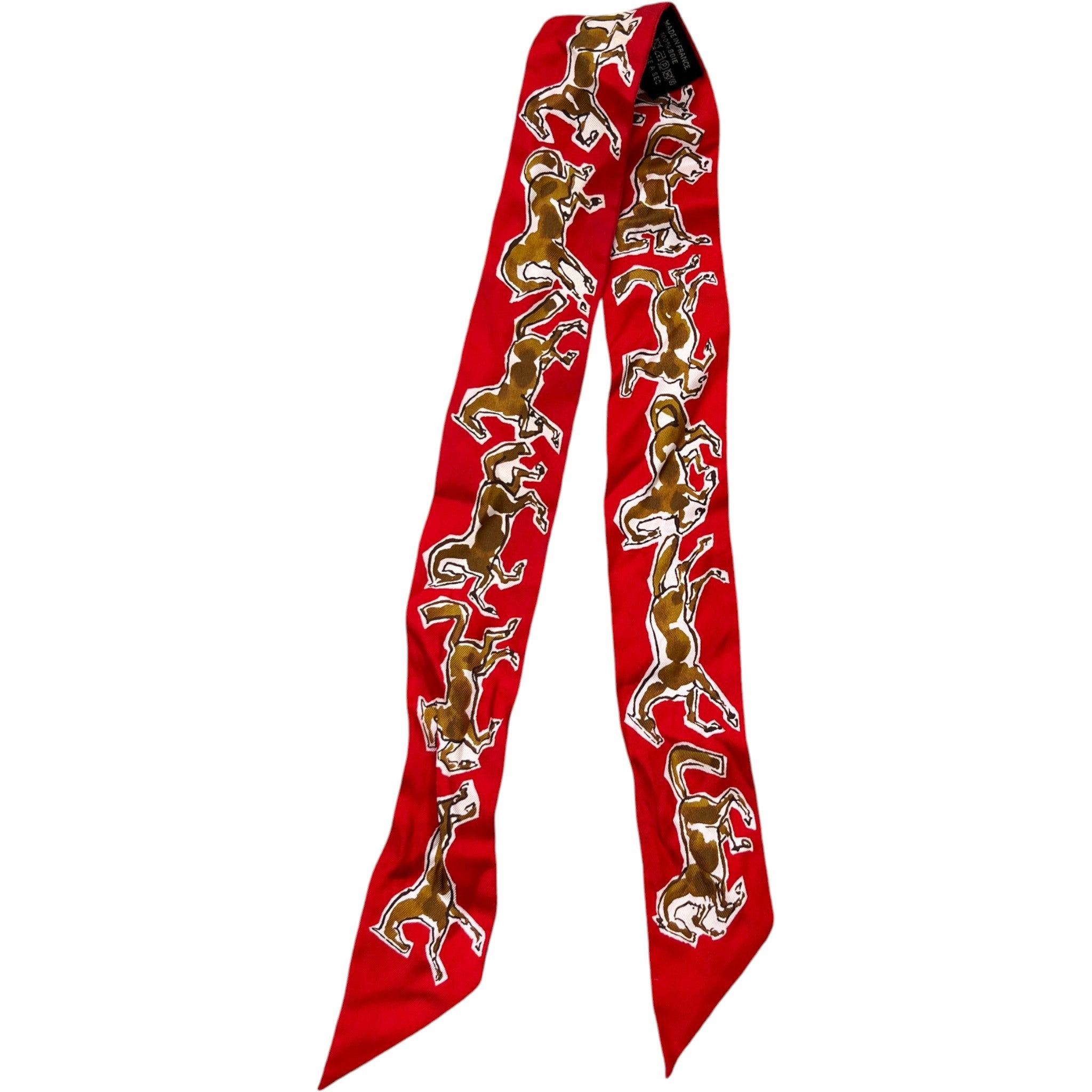 Women's Horse Twilly Scarf Red
