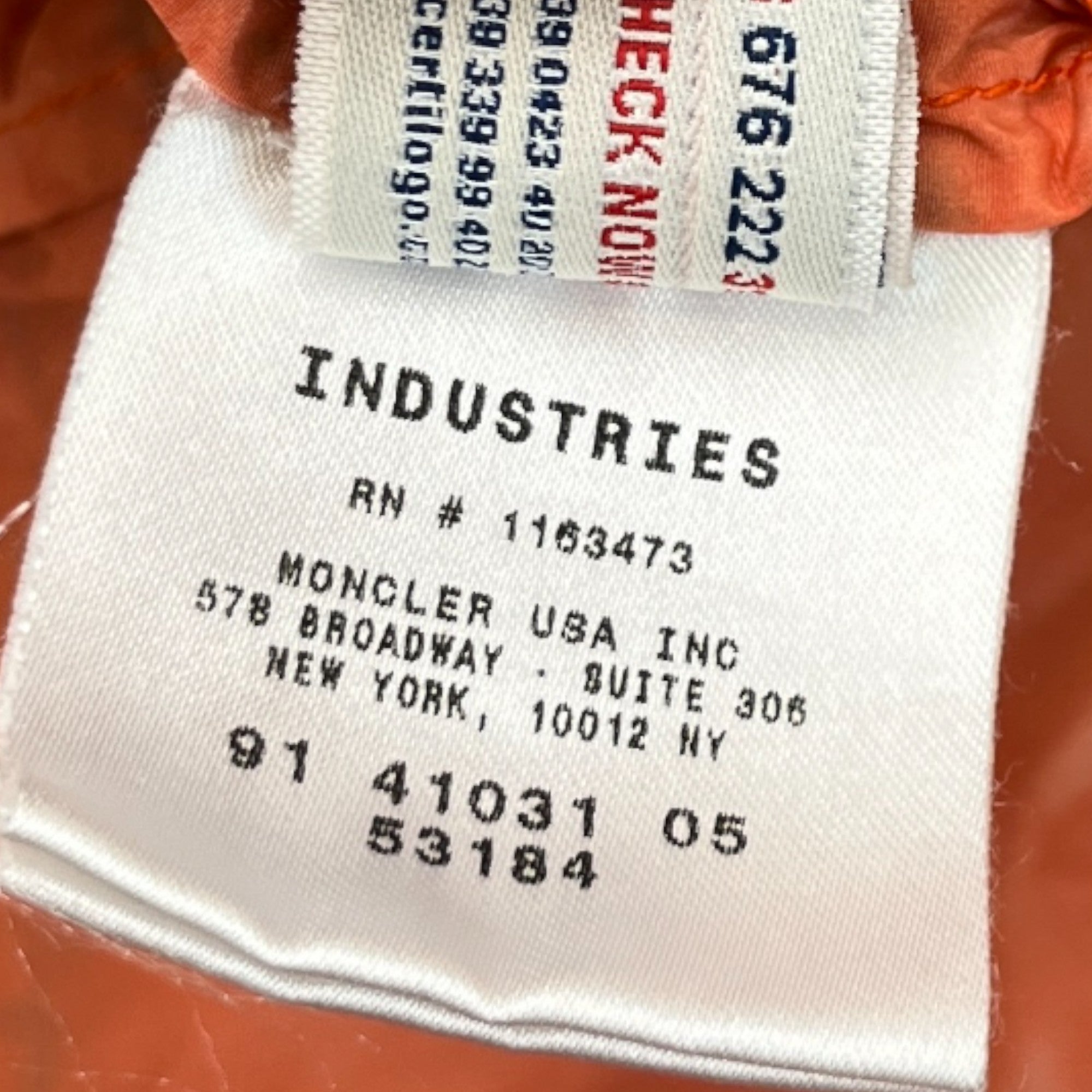 Men's Zip Up Windbreaker Orange Size 3 / L