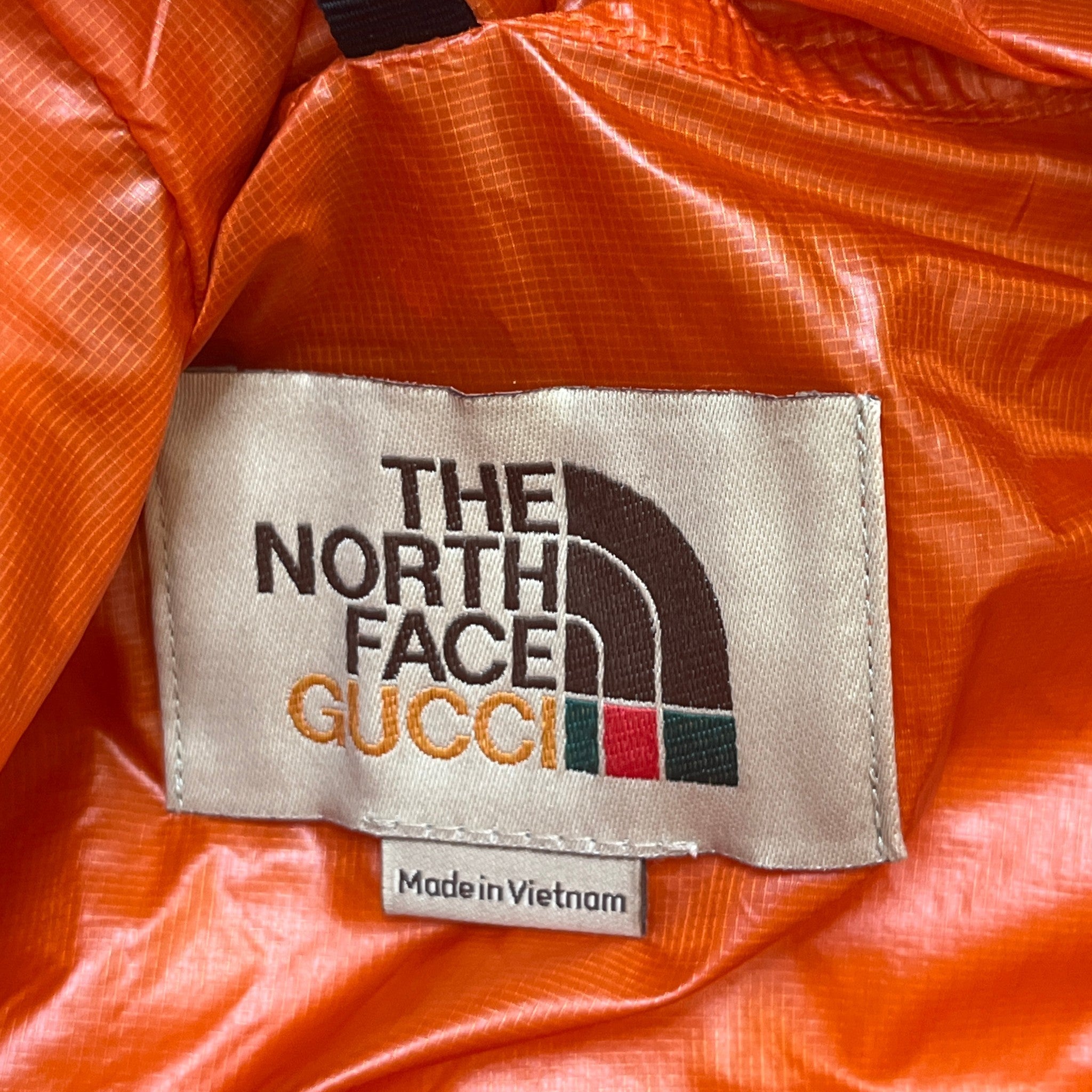 Men's X North Face Down Jacket Orange Size M